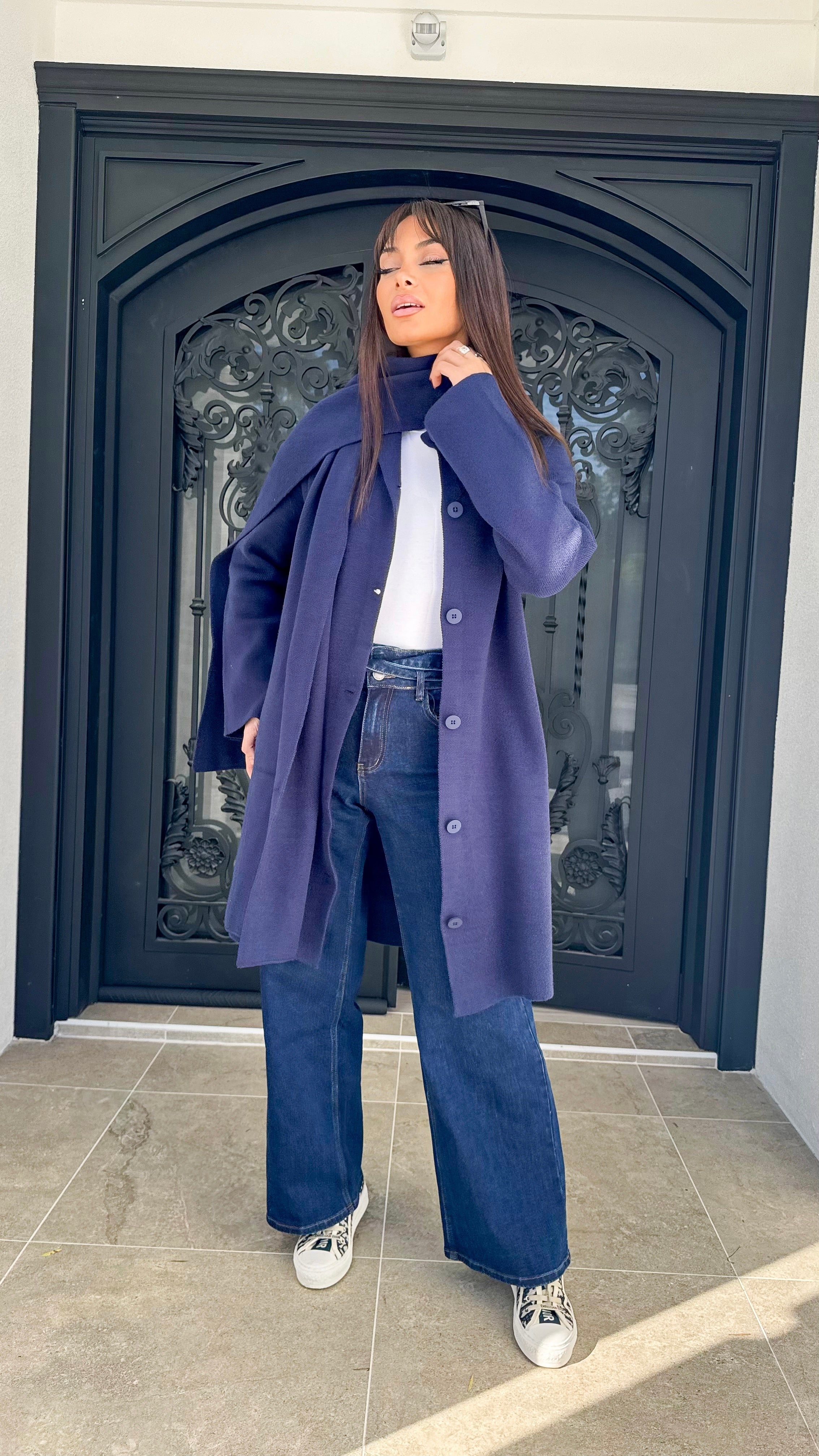 Sara Scarf Knit Cardigan
