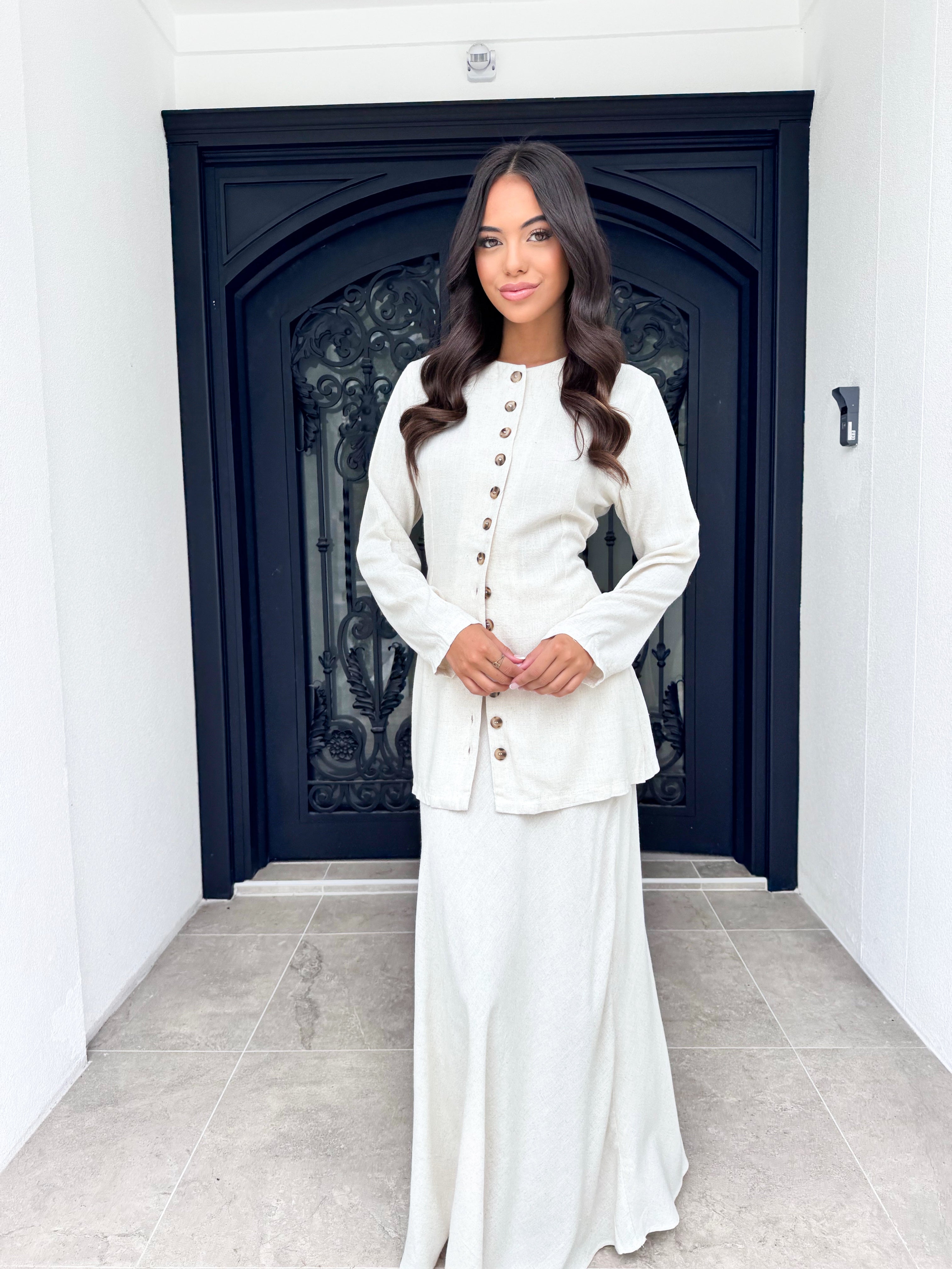 Button up Linen Set