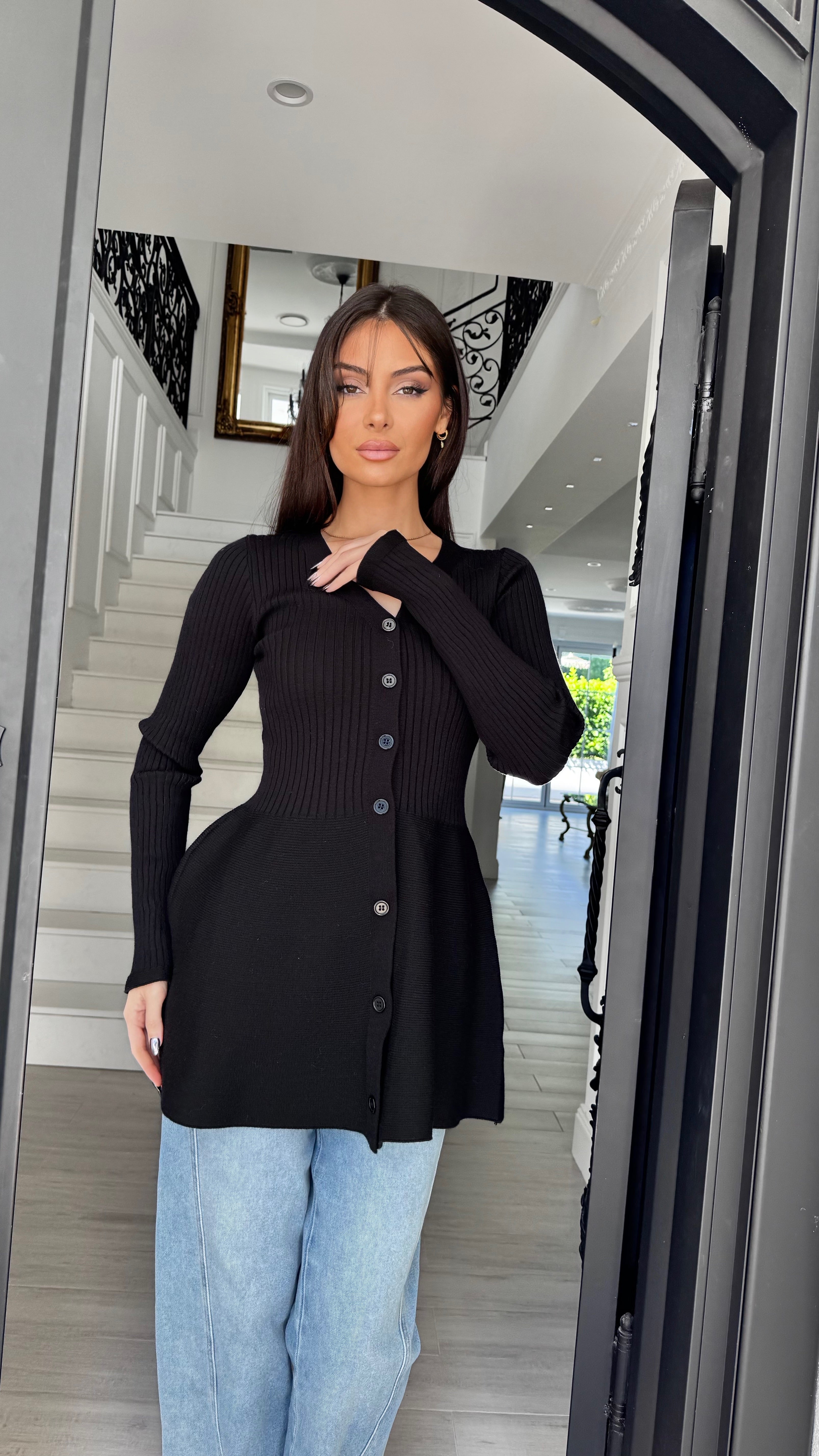 Babydoll knit tunic