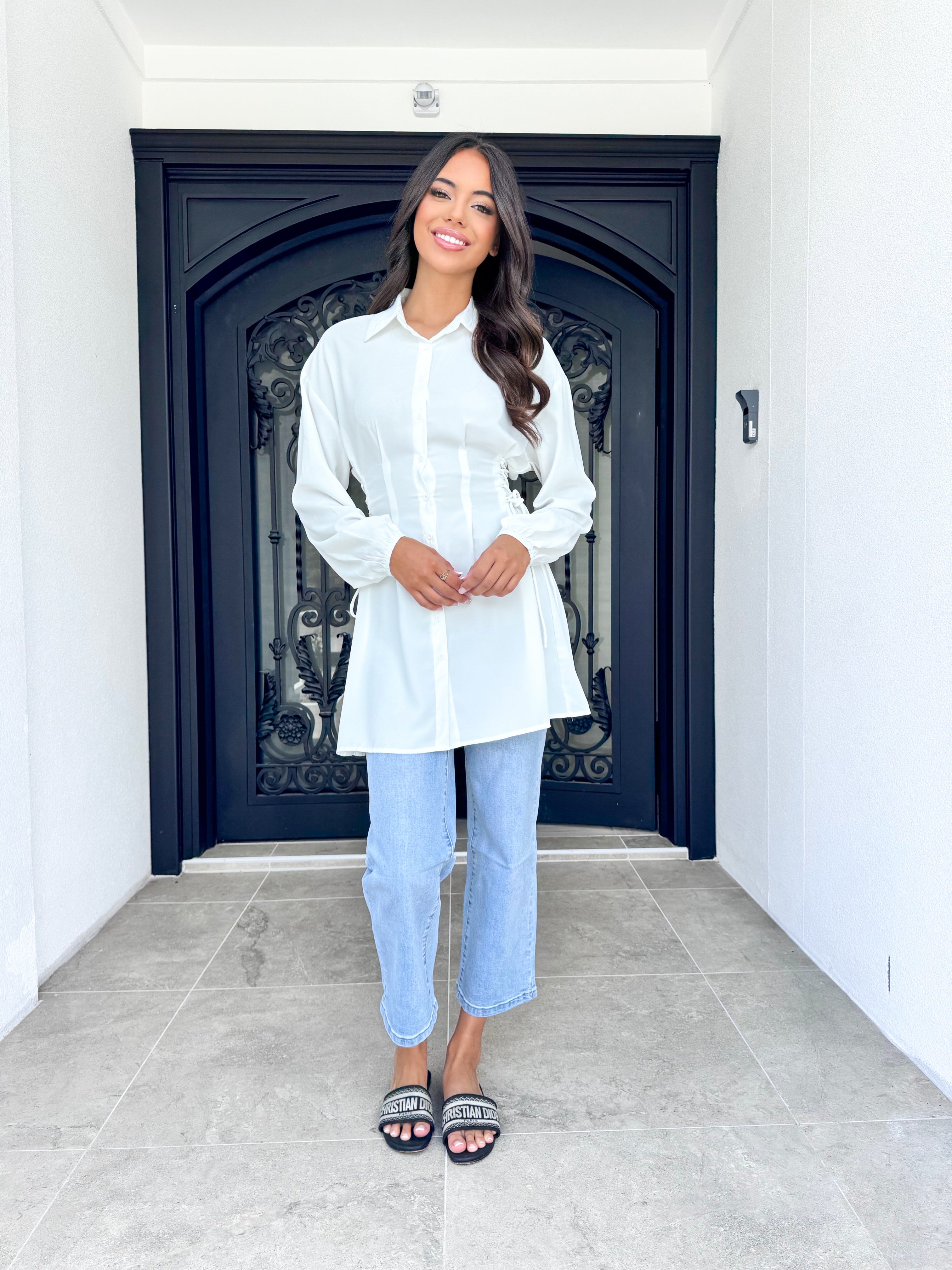 Side drawstring tunic