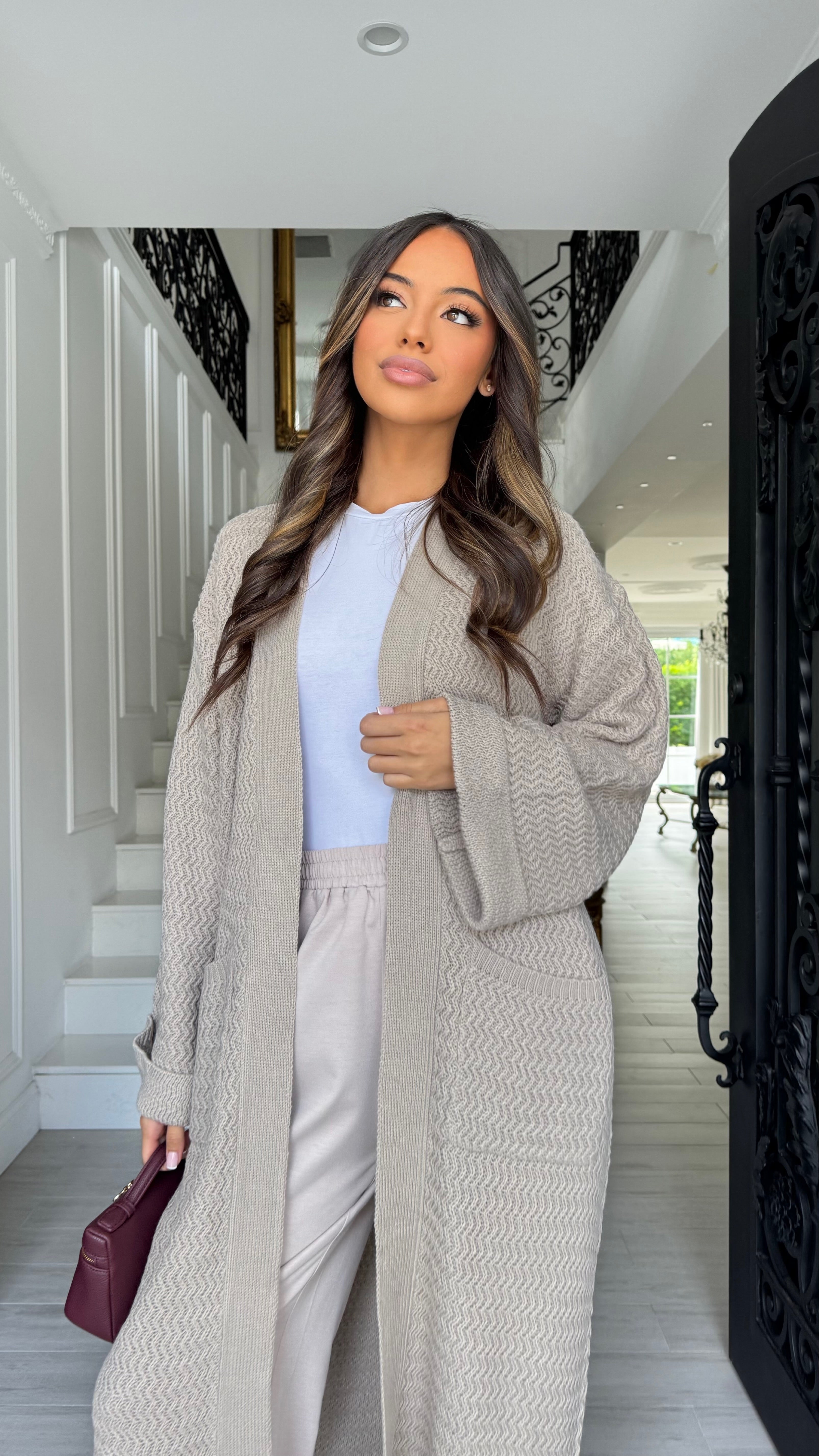 Oversized knit cardigan