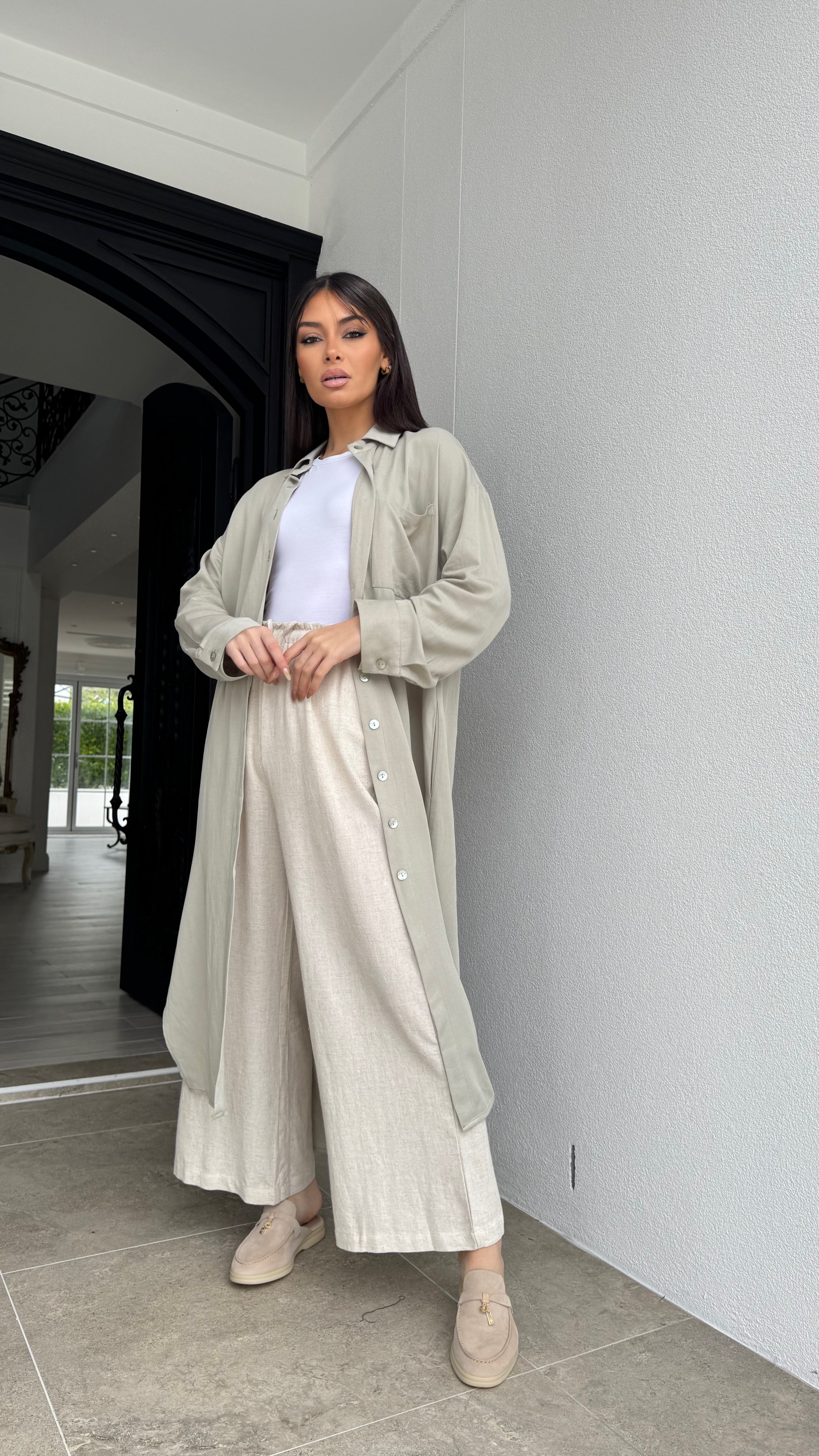 Linen midi Shirt
