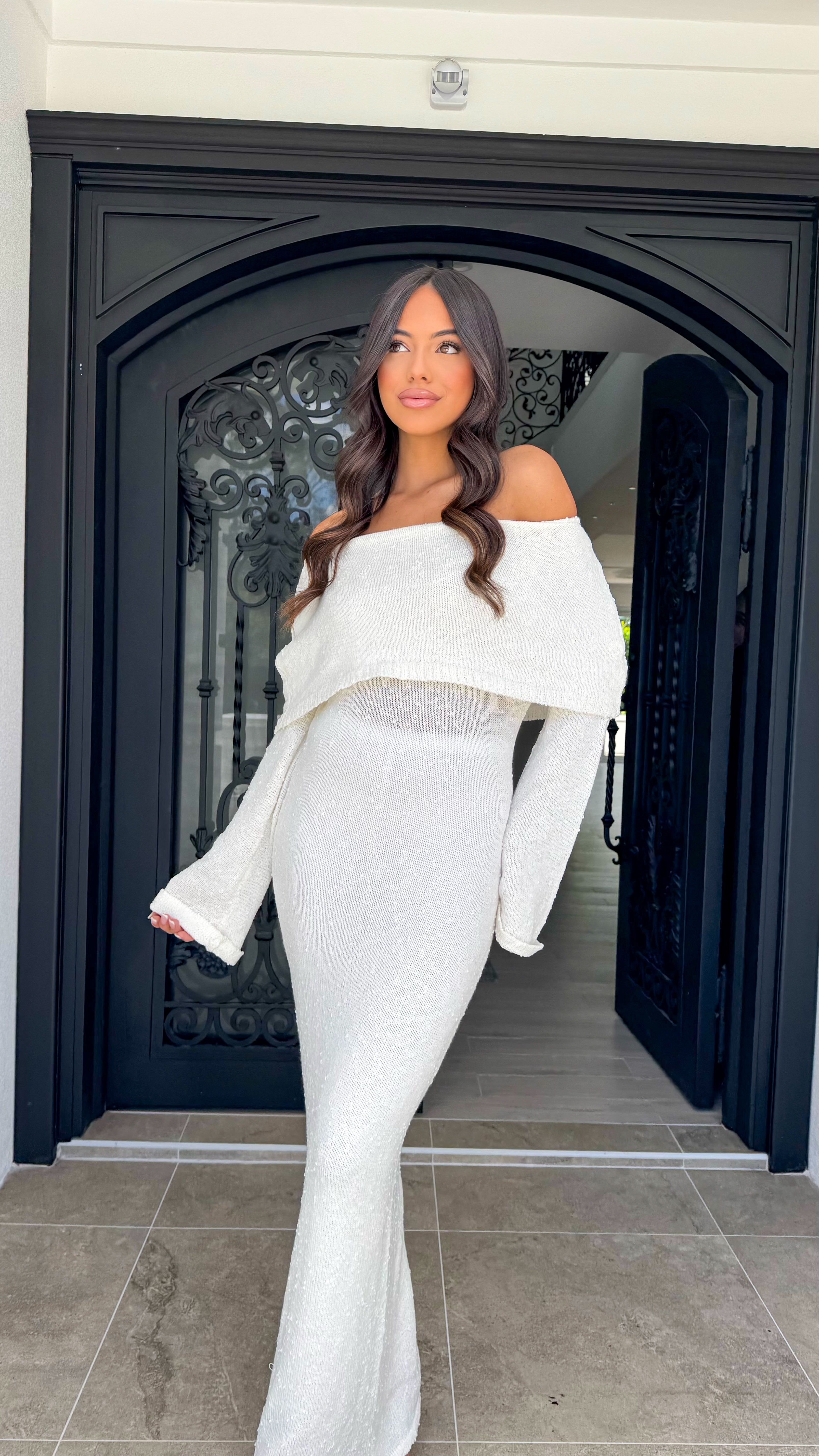 Glam off shoulder dress