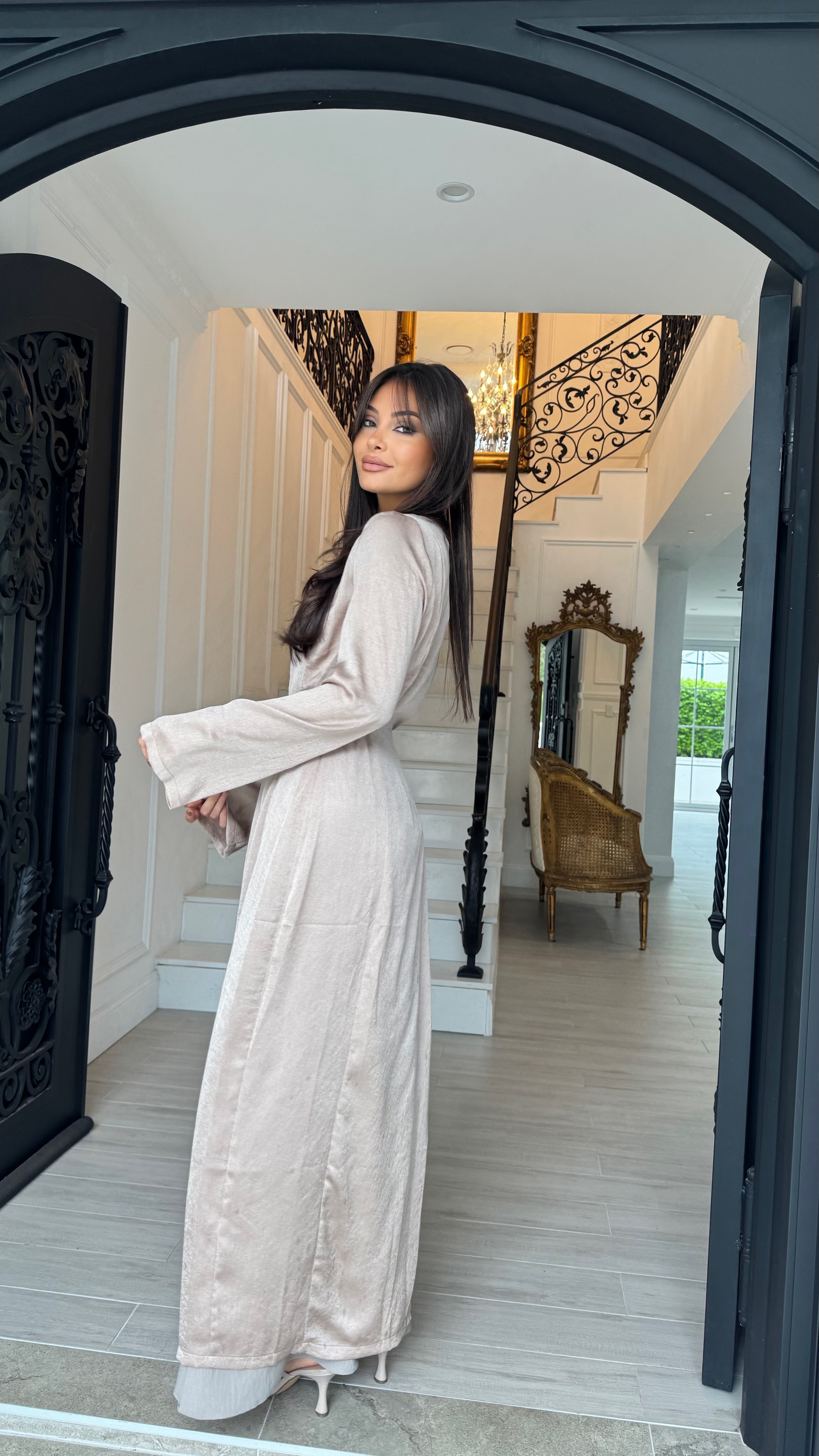 Alira Satin Drape Cape