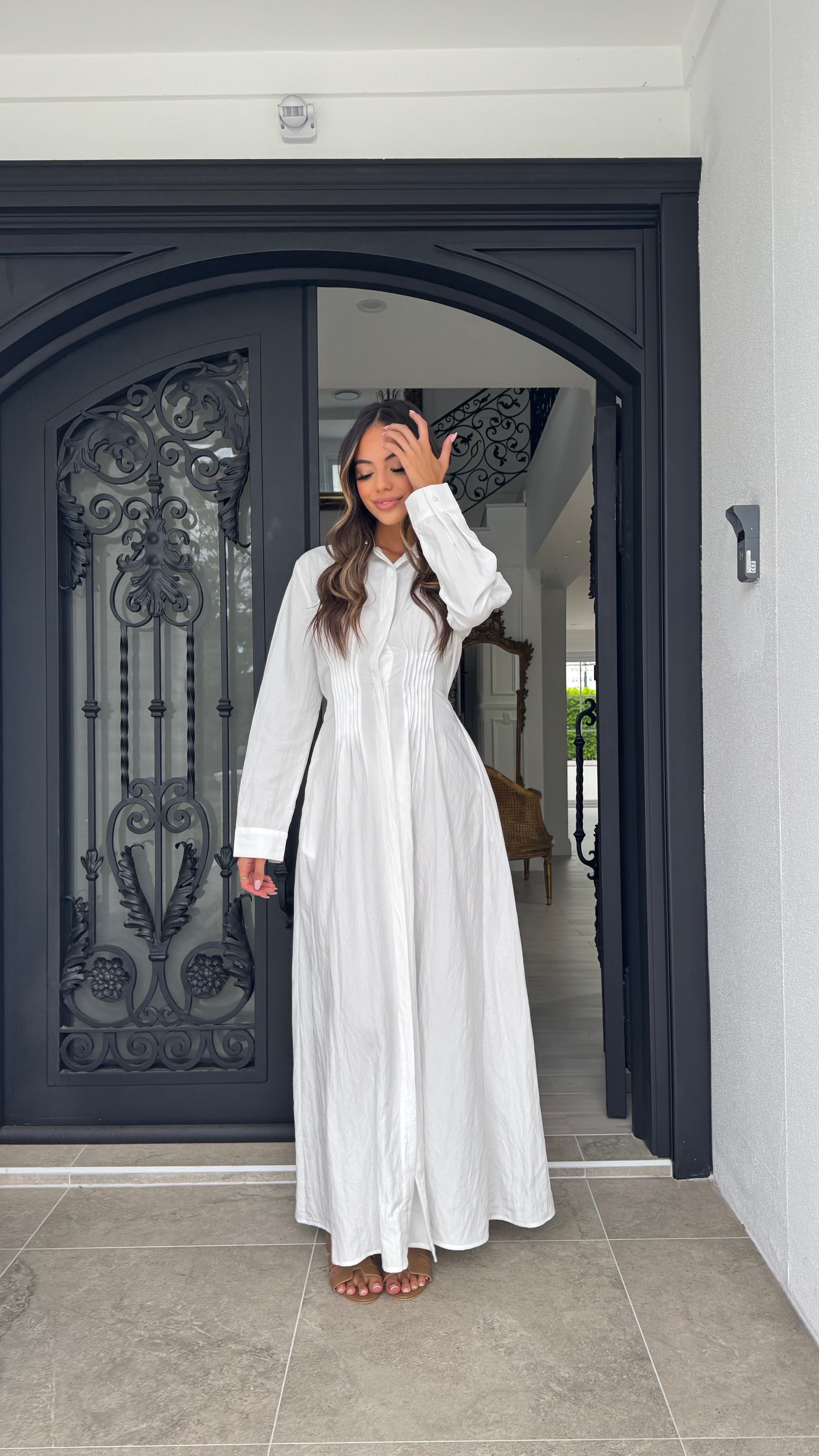 Alira waist pleat maxi