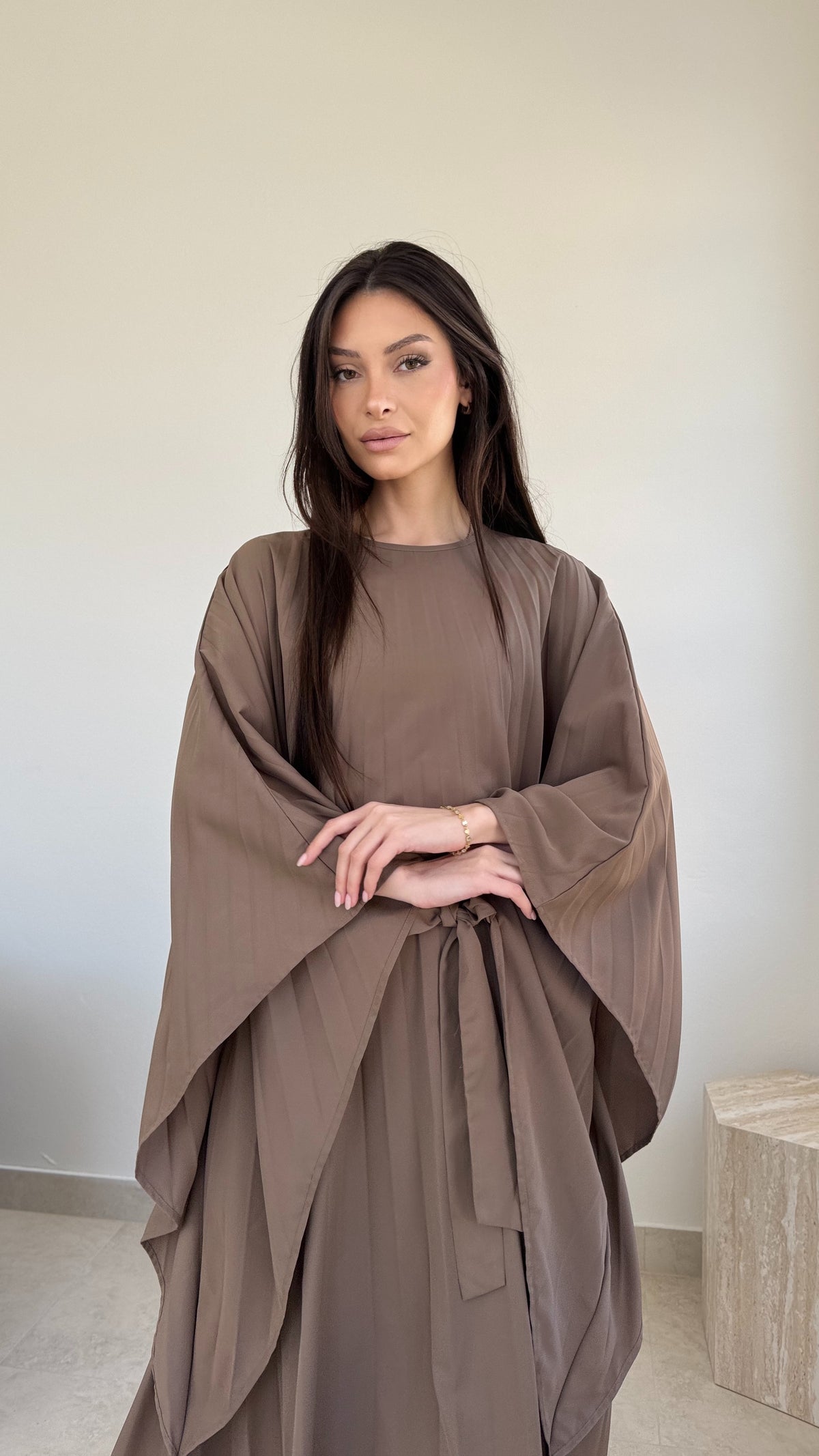 Pleated butterfly kaftan