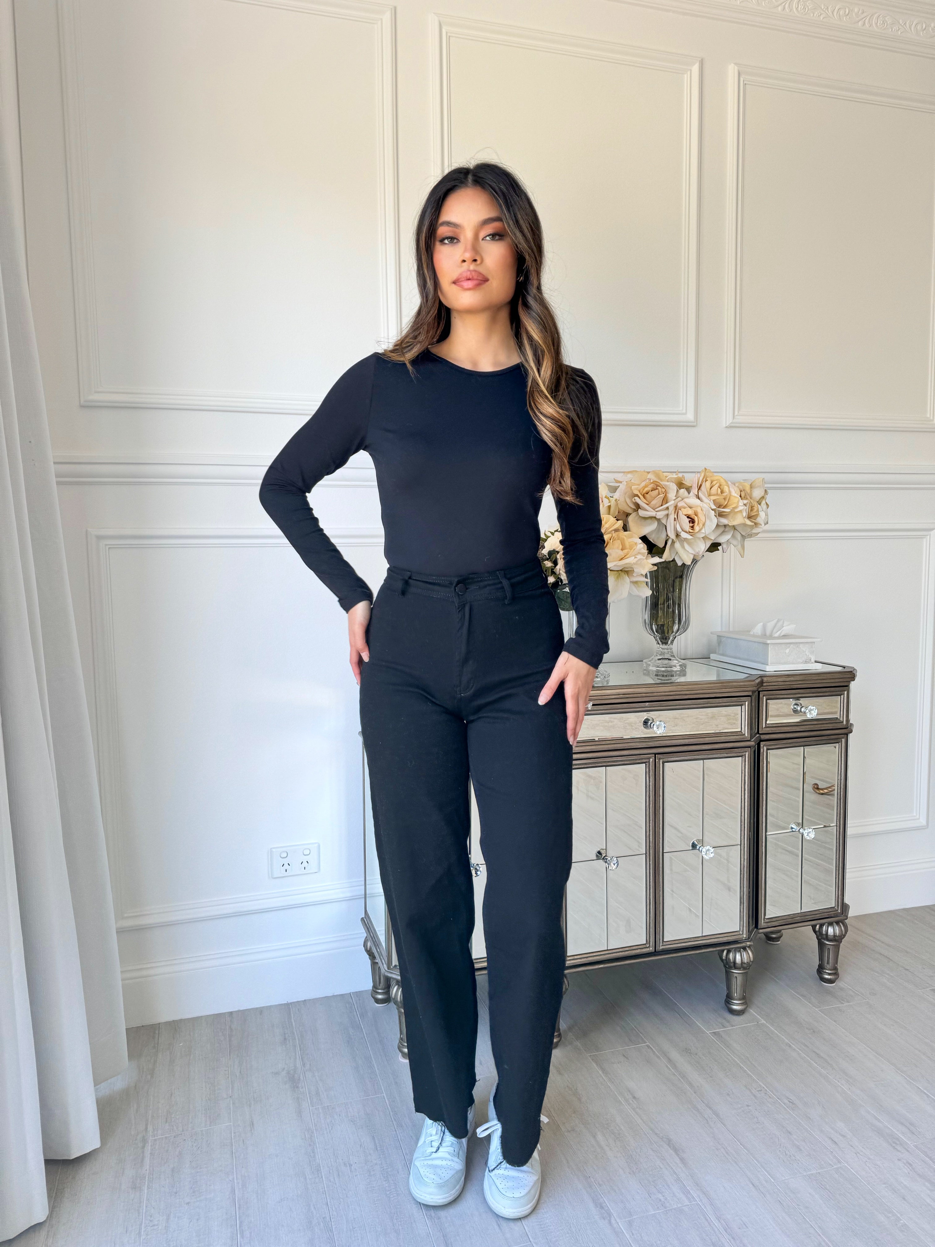 Fray Wide Leg Jean