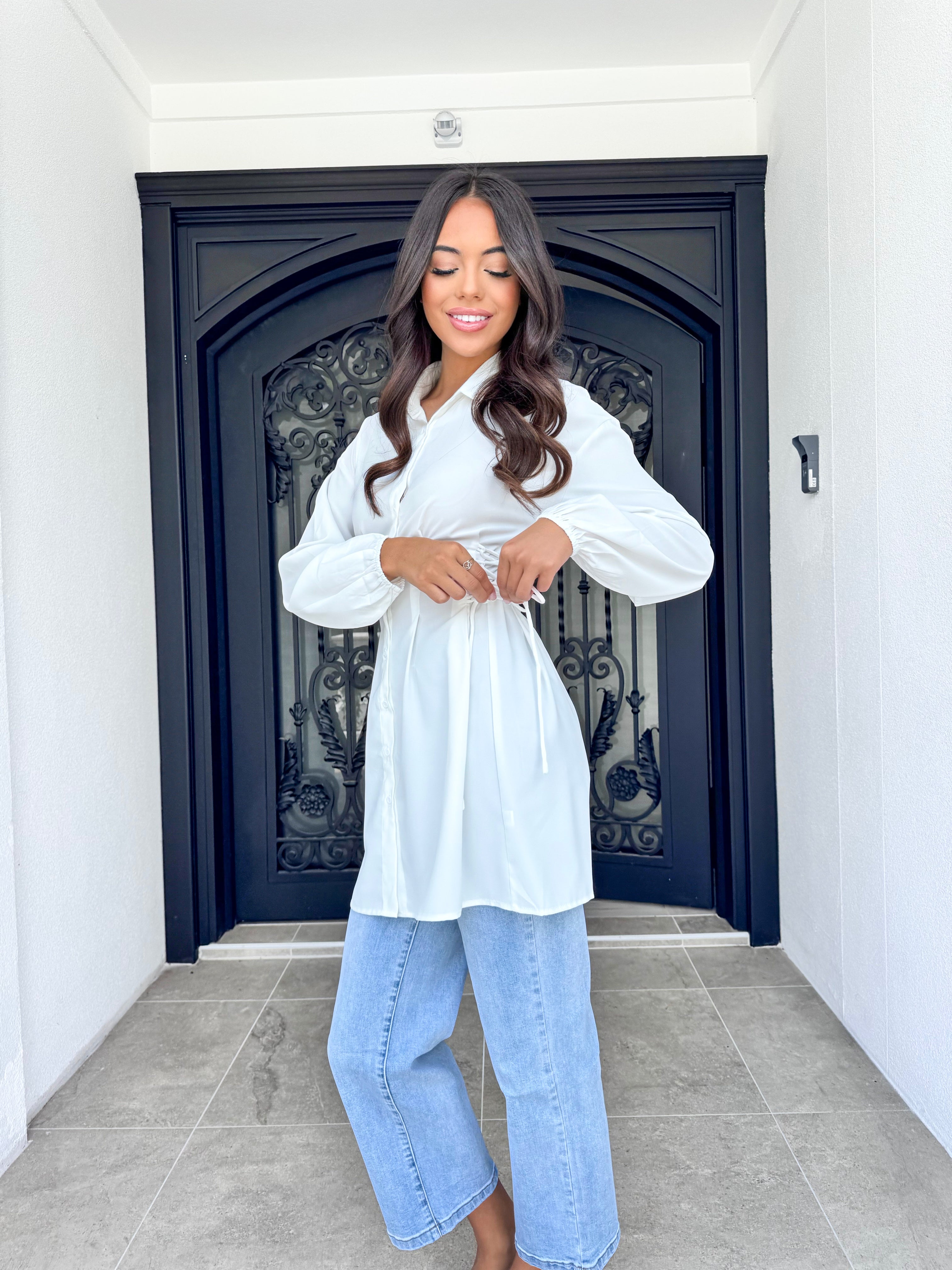 Side drawstring tunic
