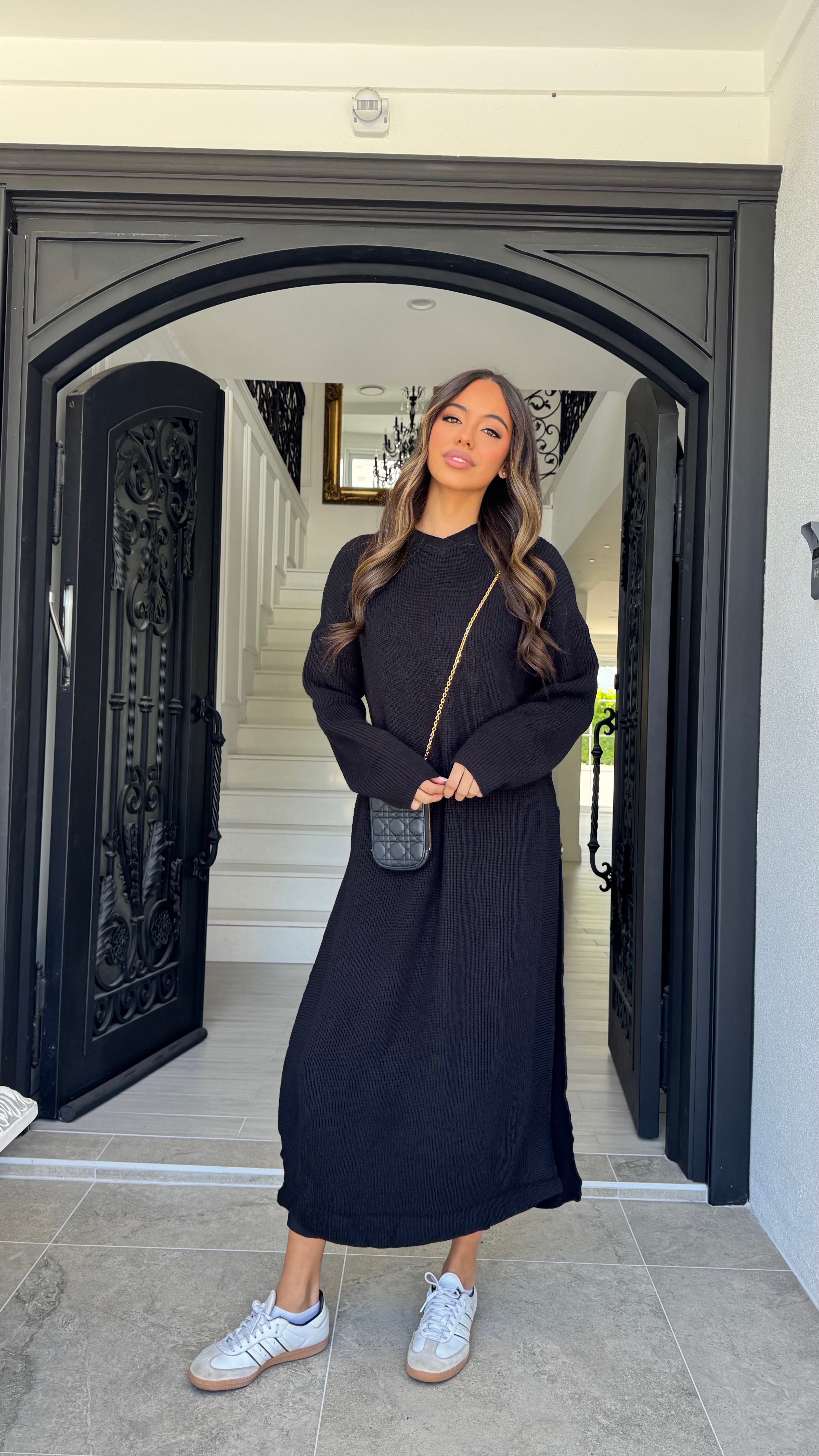 Knit split tunic
