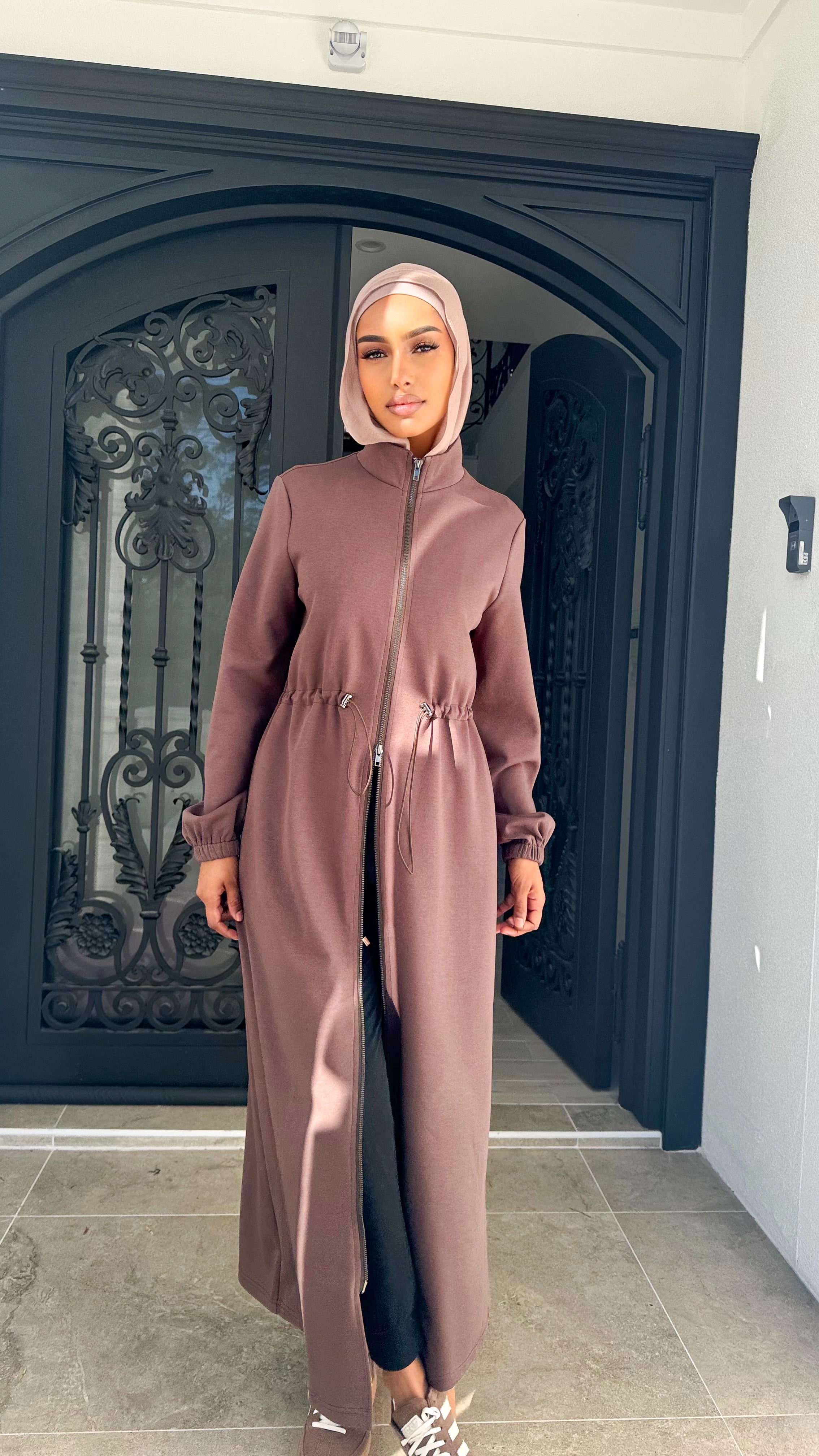 Ponte maxi zip jacket