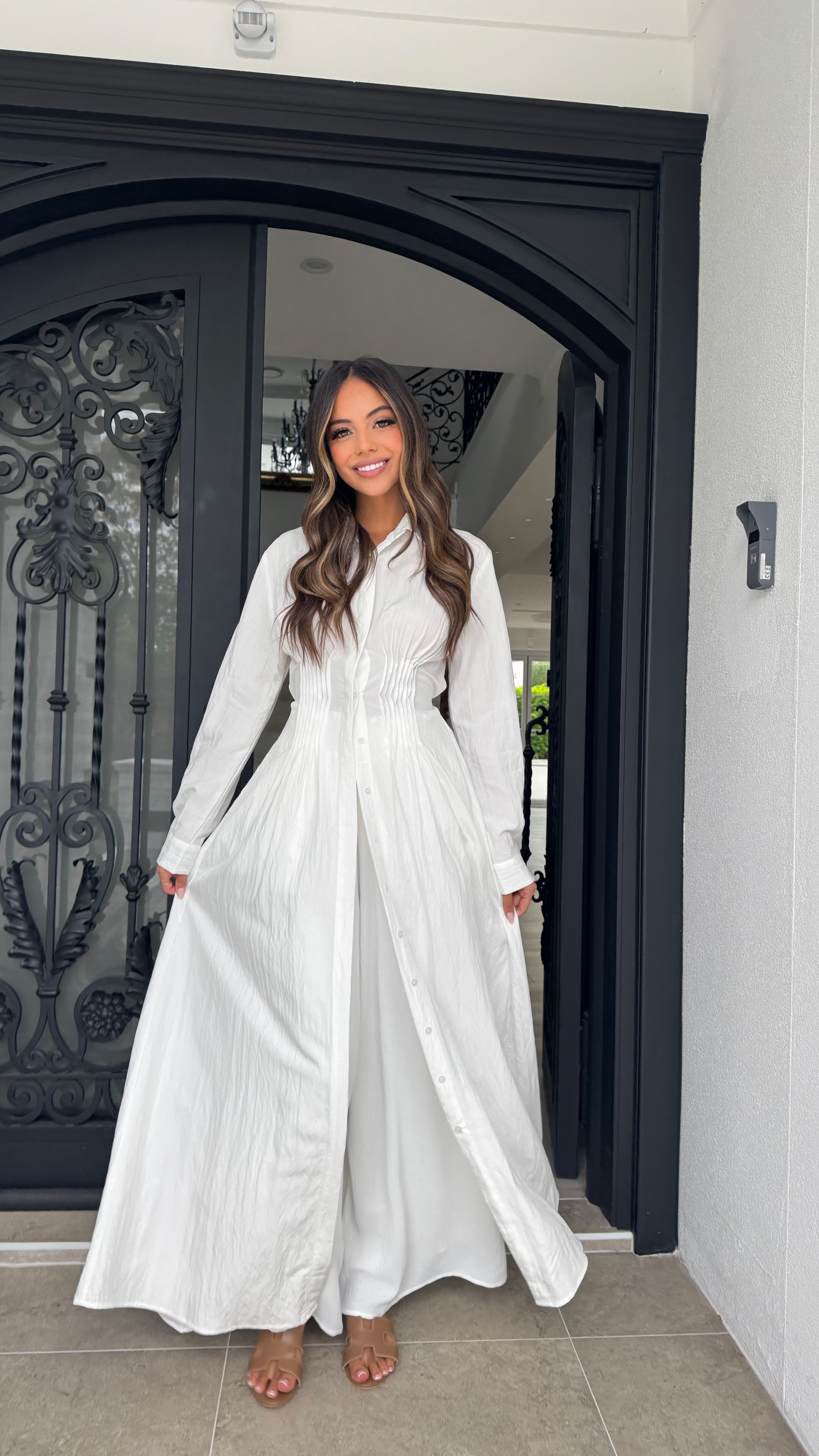 Alira waist pleat maxi