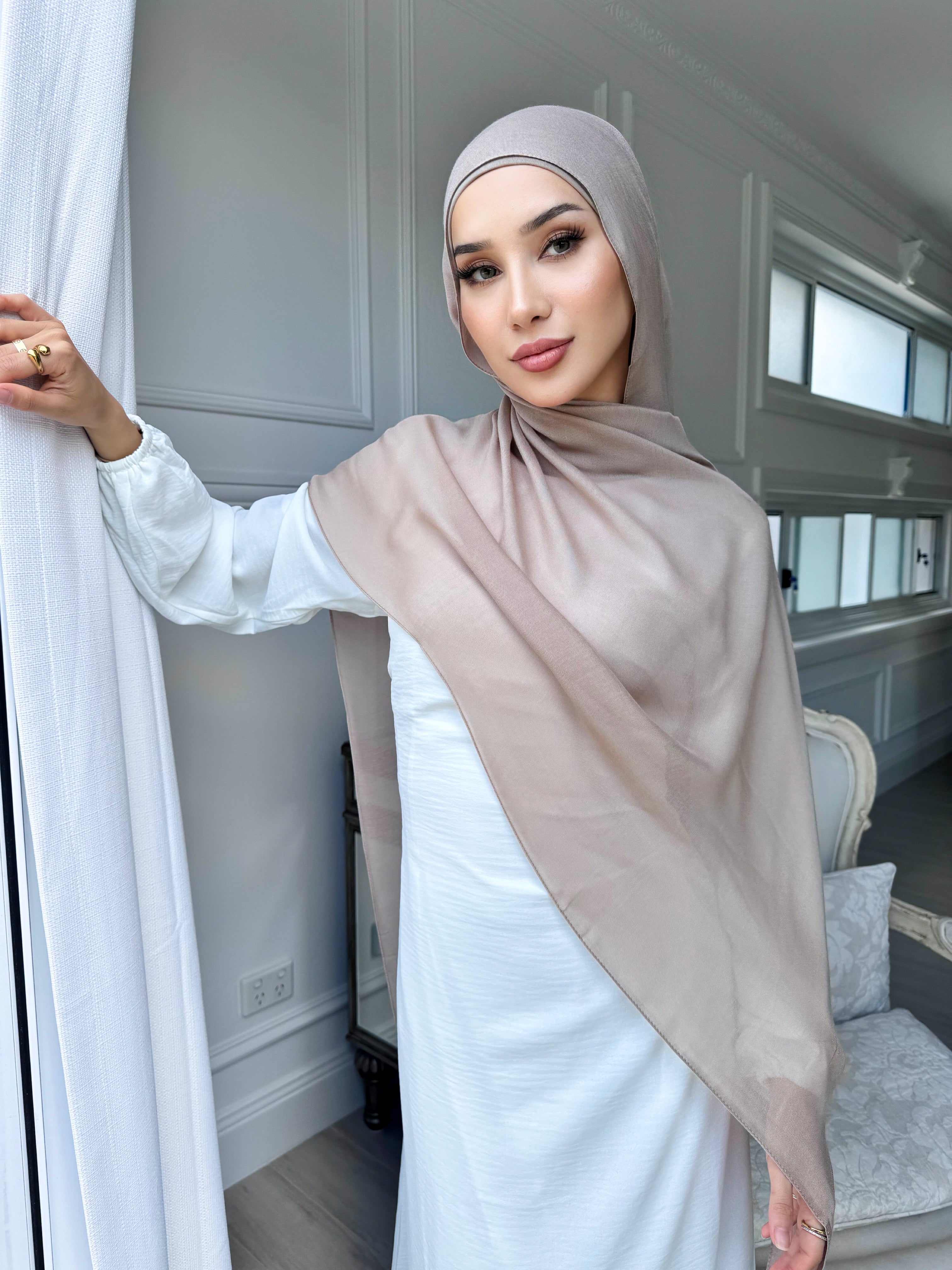 Nude modal scarf