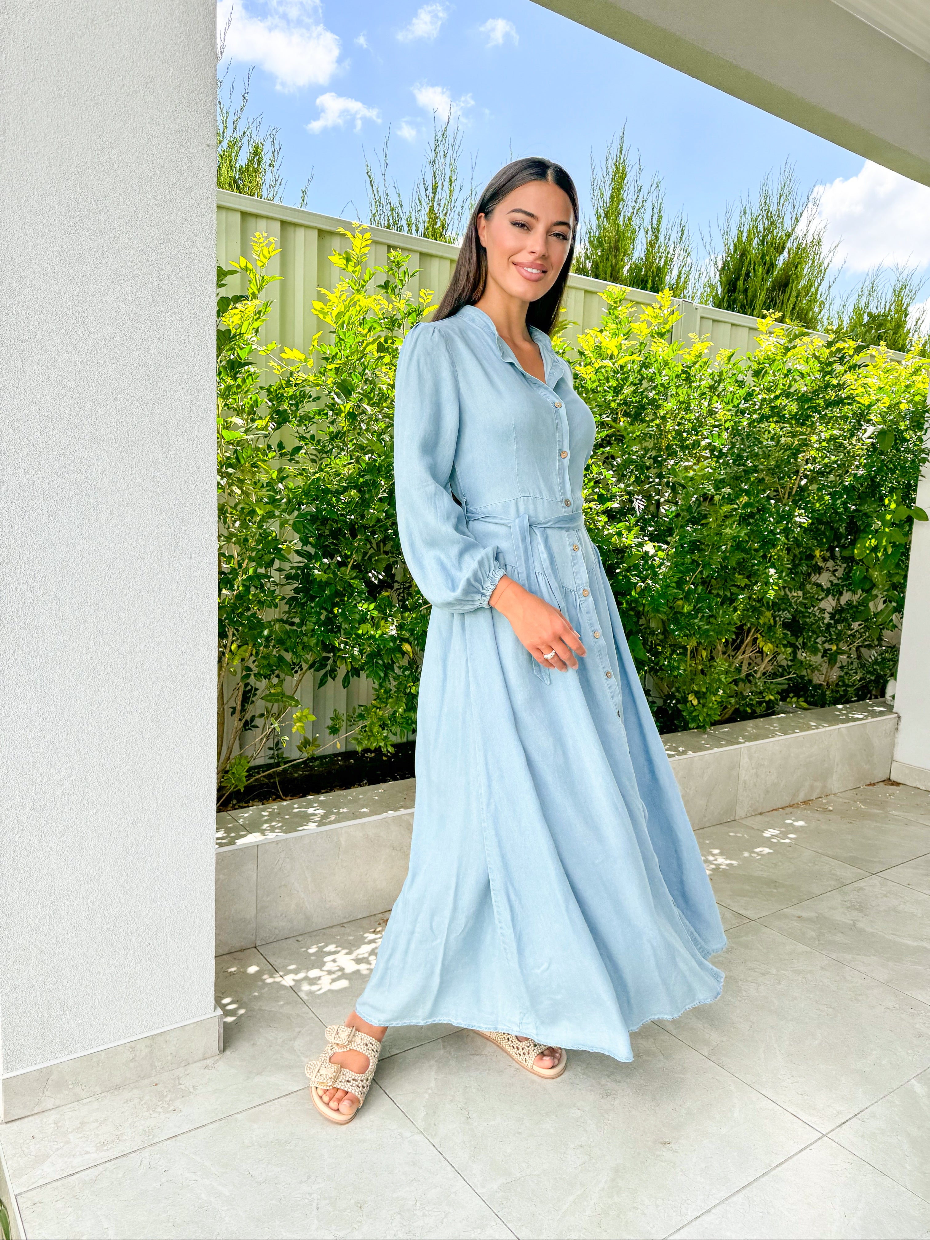 Chambray maxi