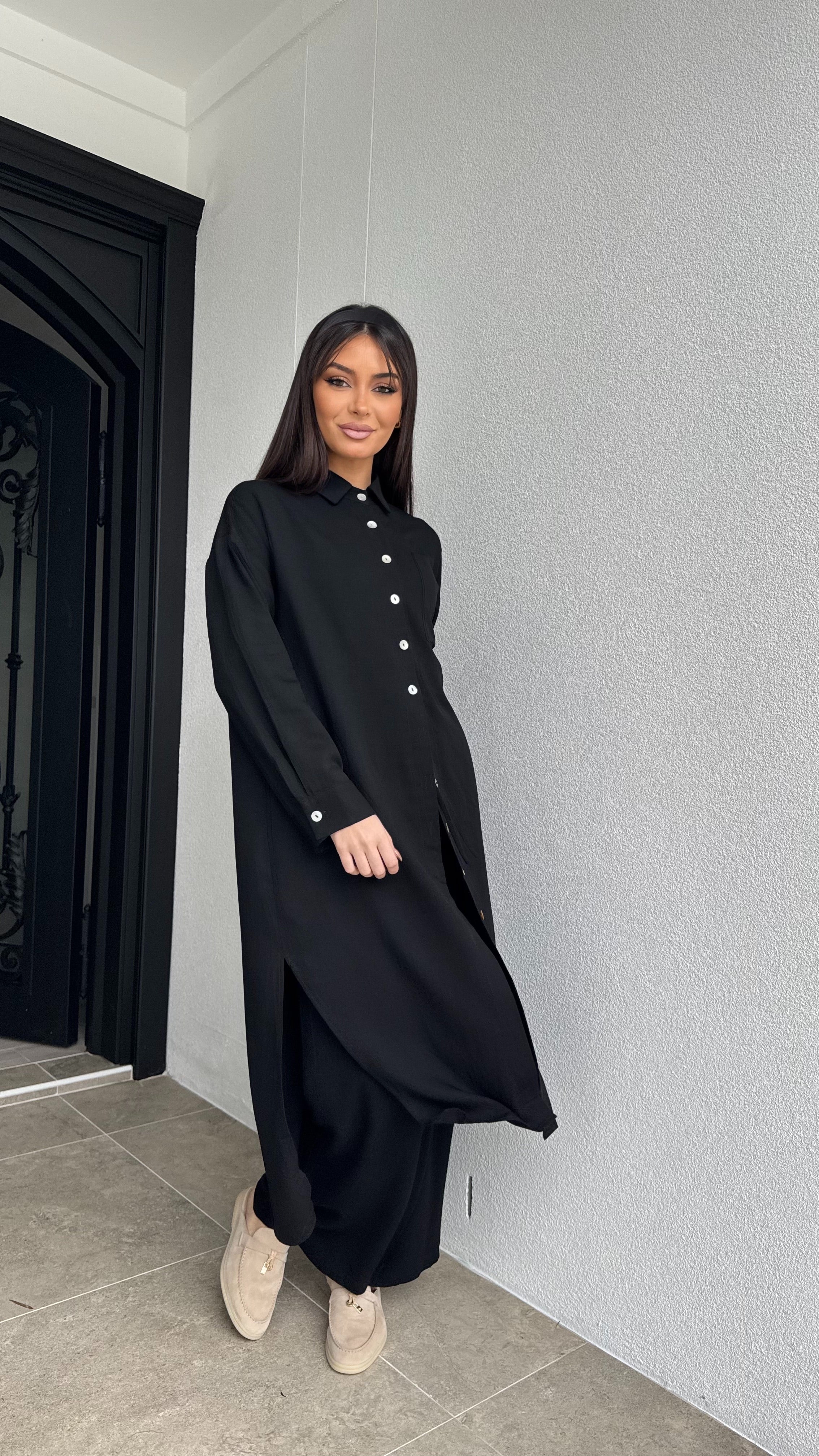 Linen midi Shirt