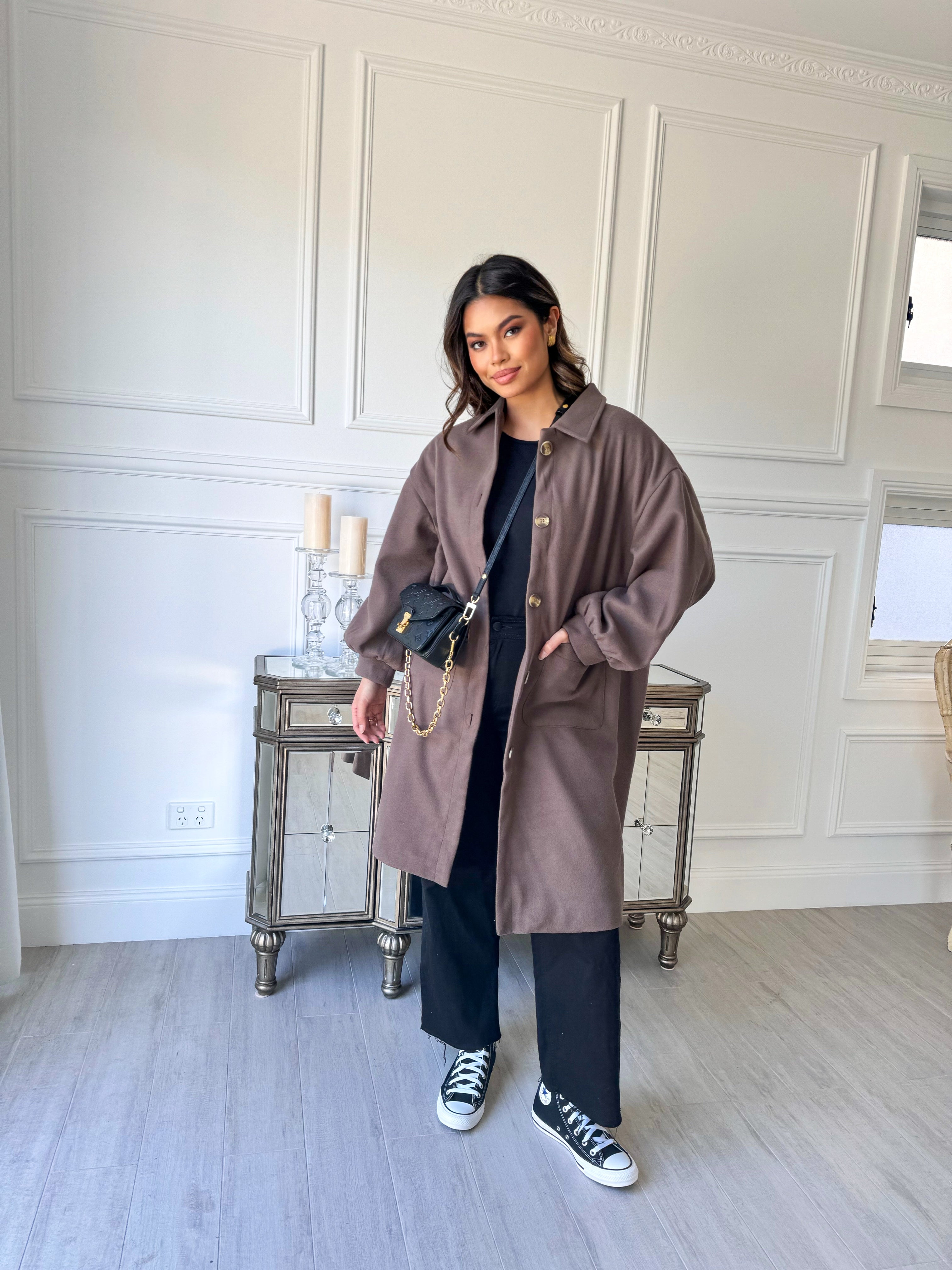 Balloon sleeve Coat