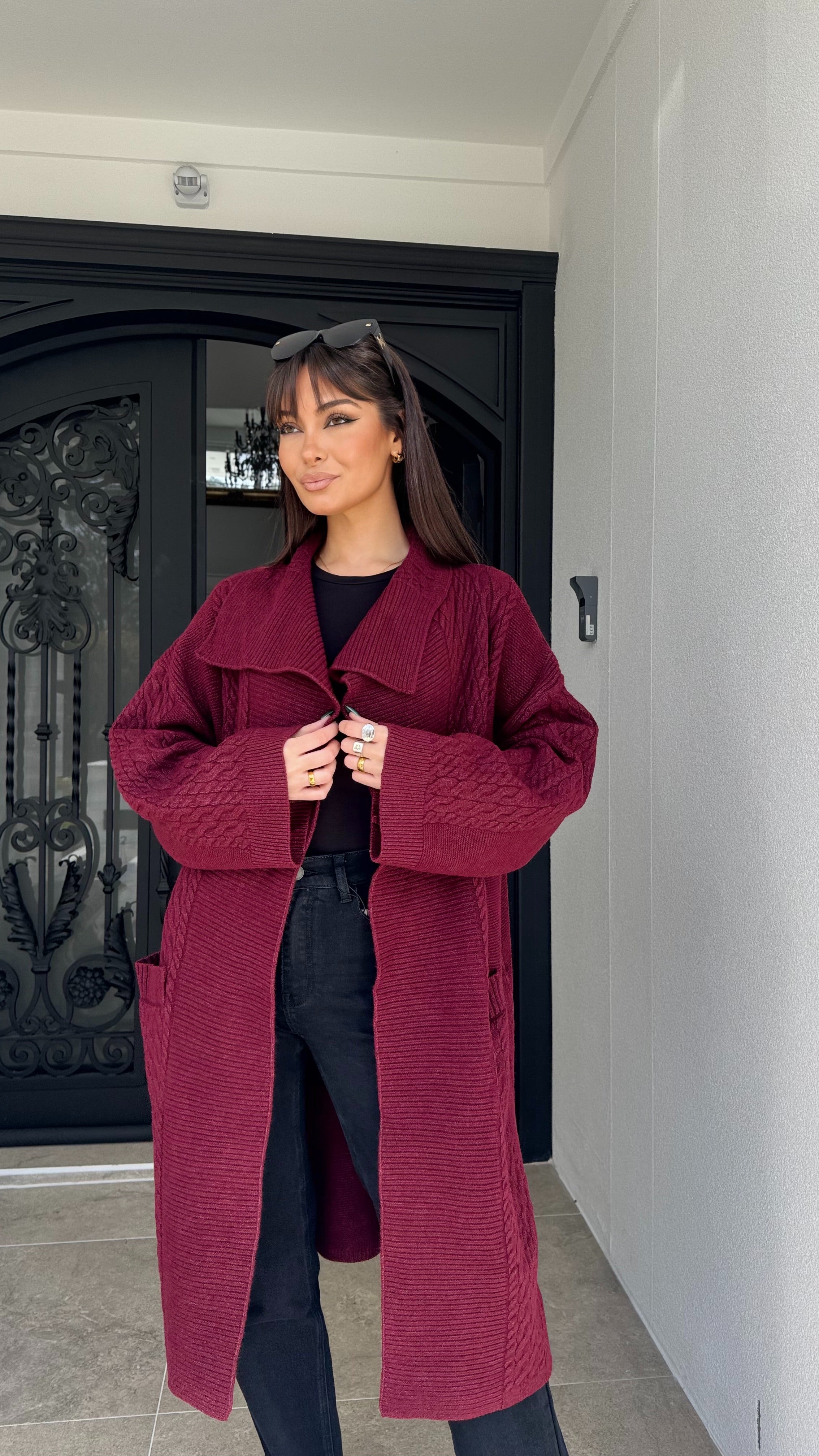 Pattern Knit Cardigan