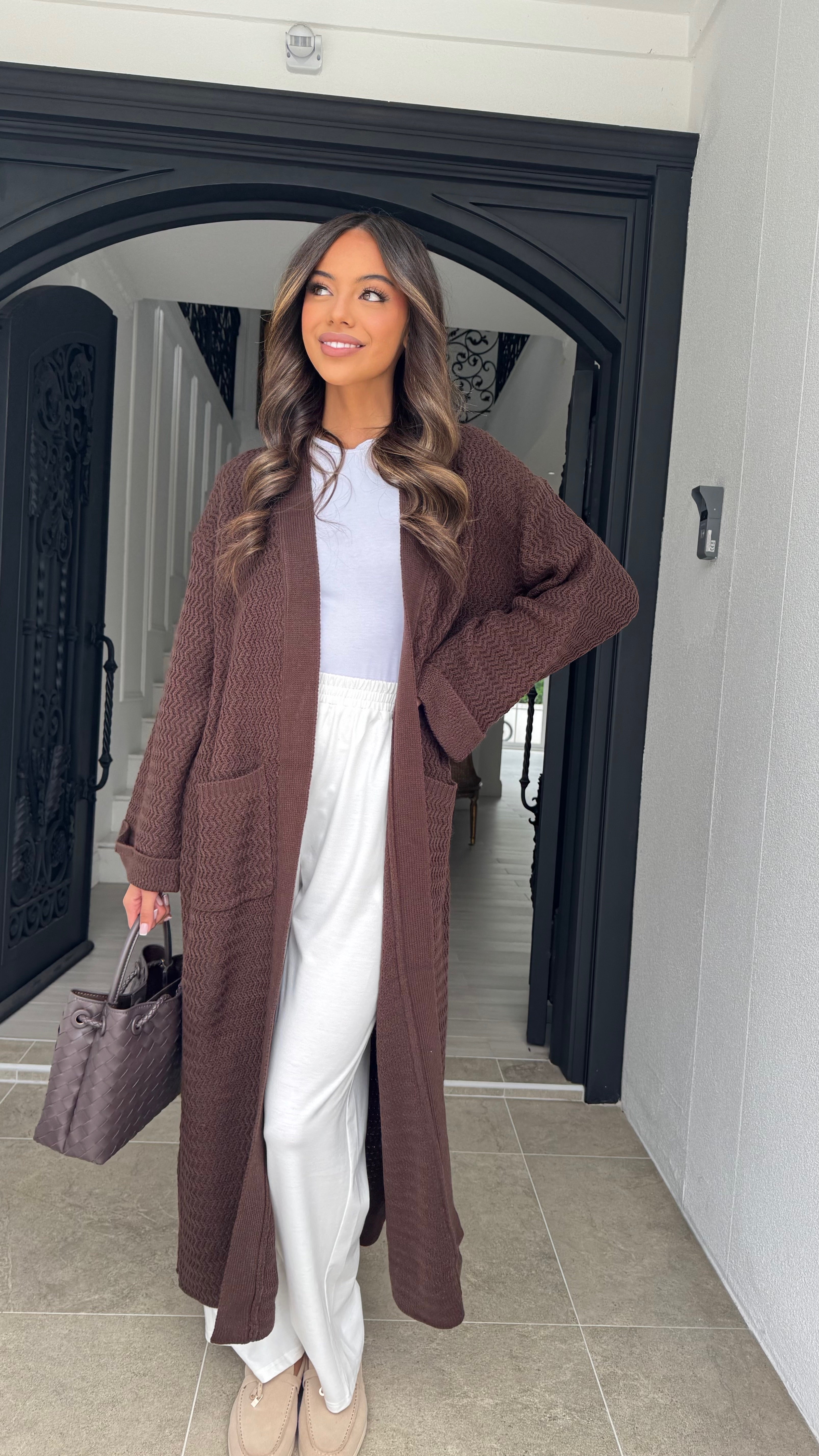 Oversized knit cardigan