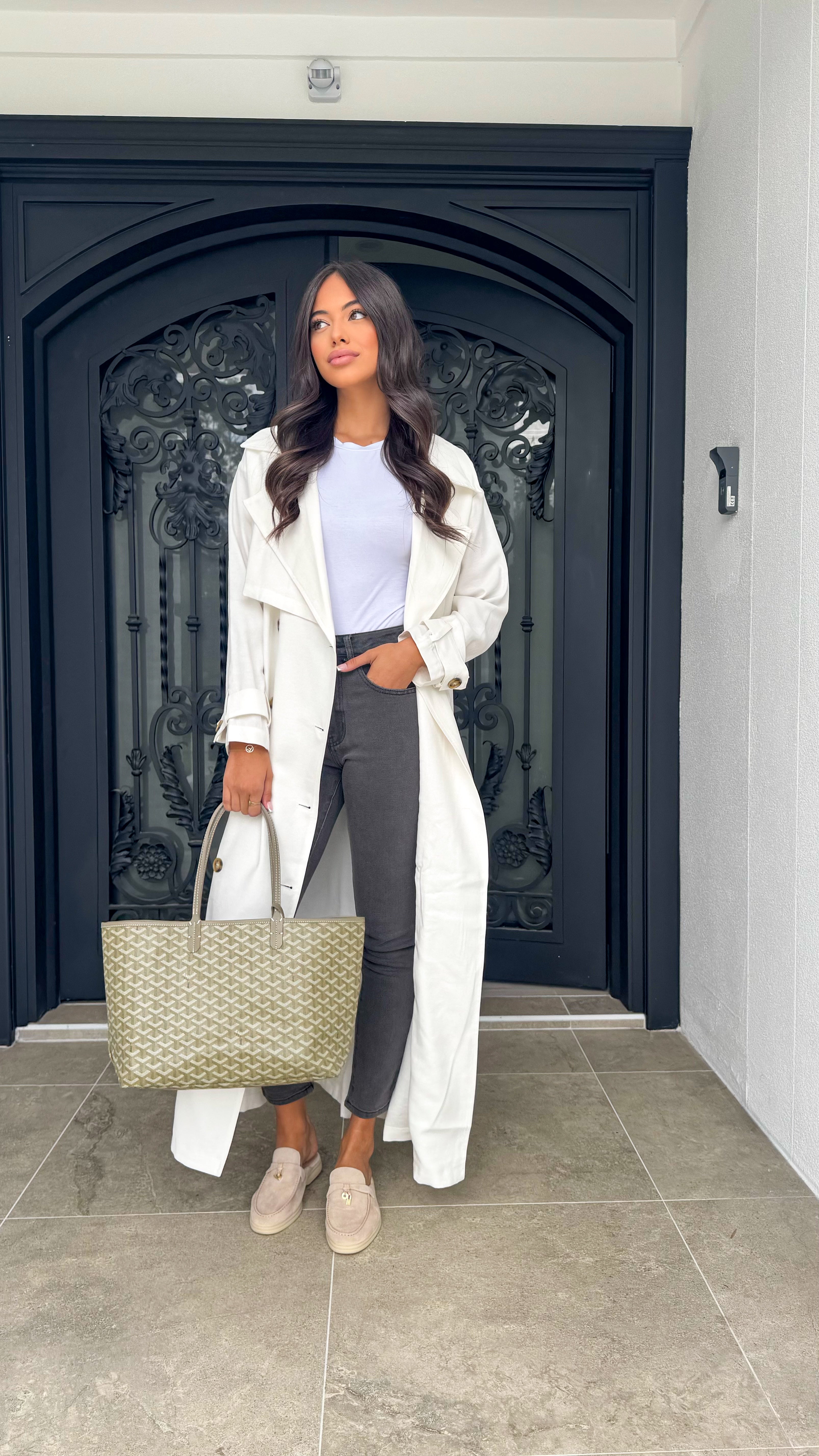 Linen Blend Trench