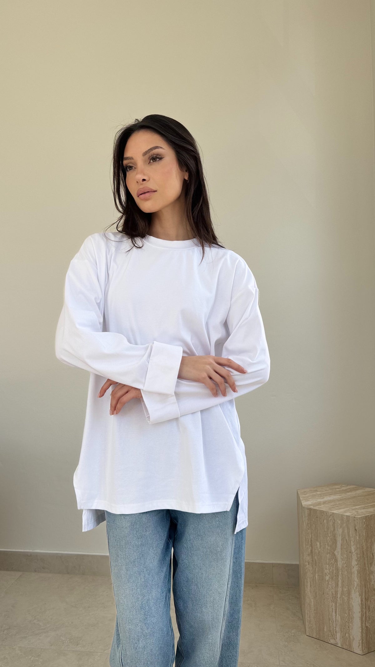 Fold over cotton top