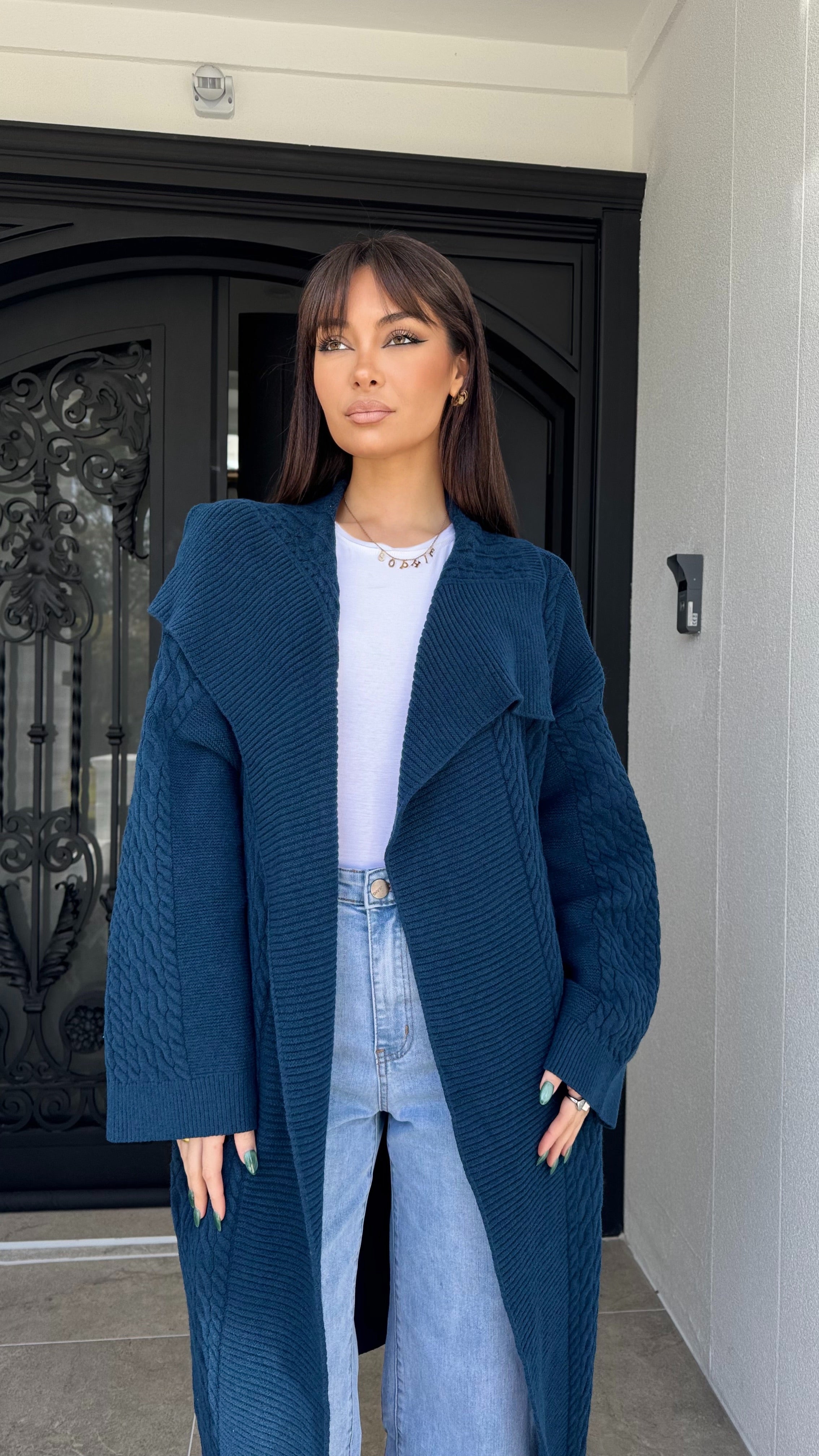 Pattern Knit Cardigan