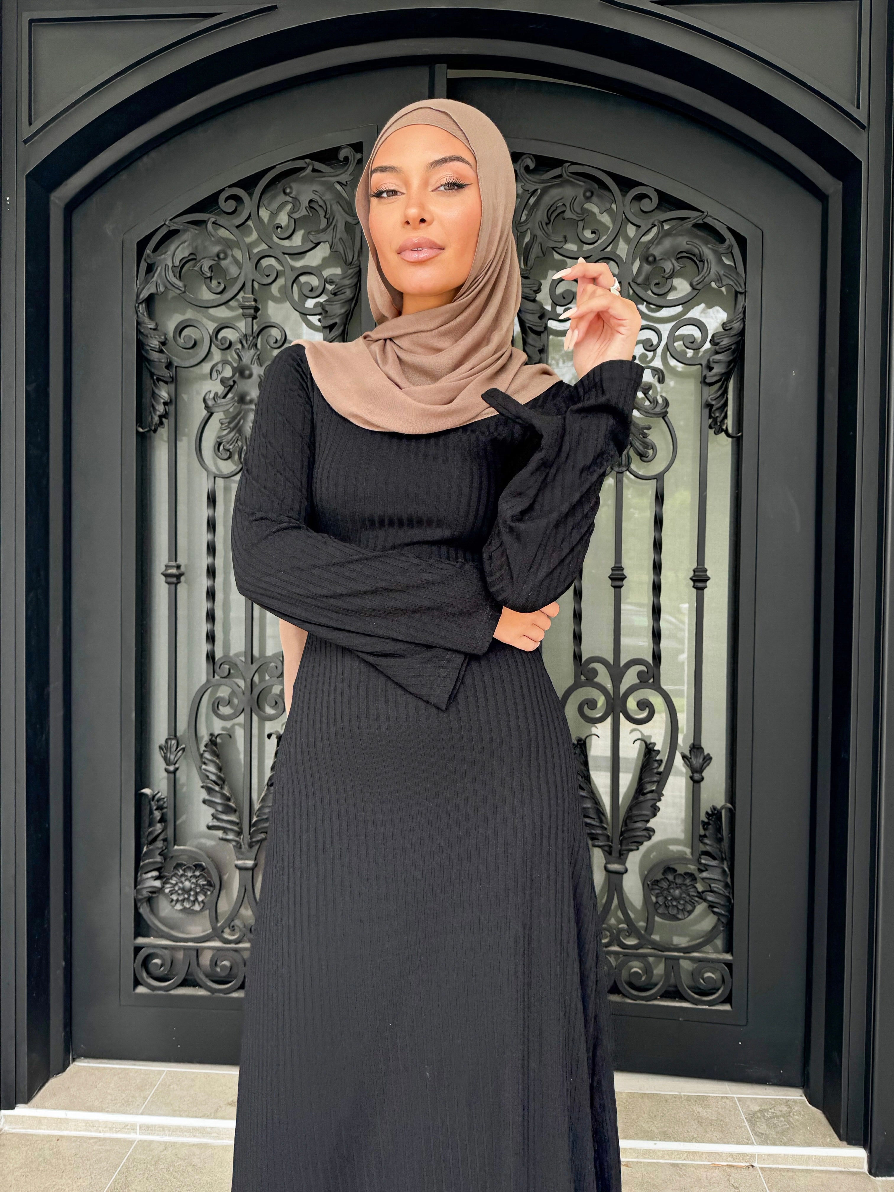 Ribbed tie dress