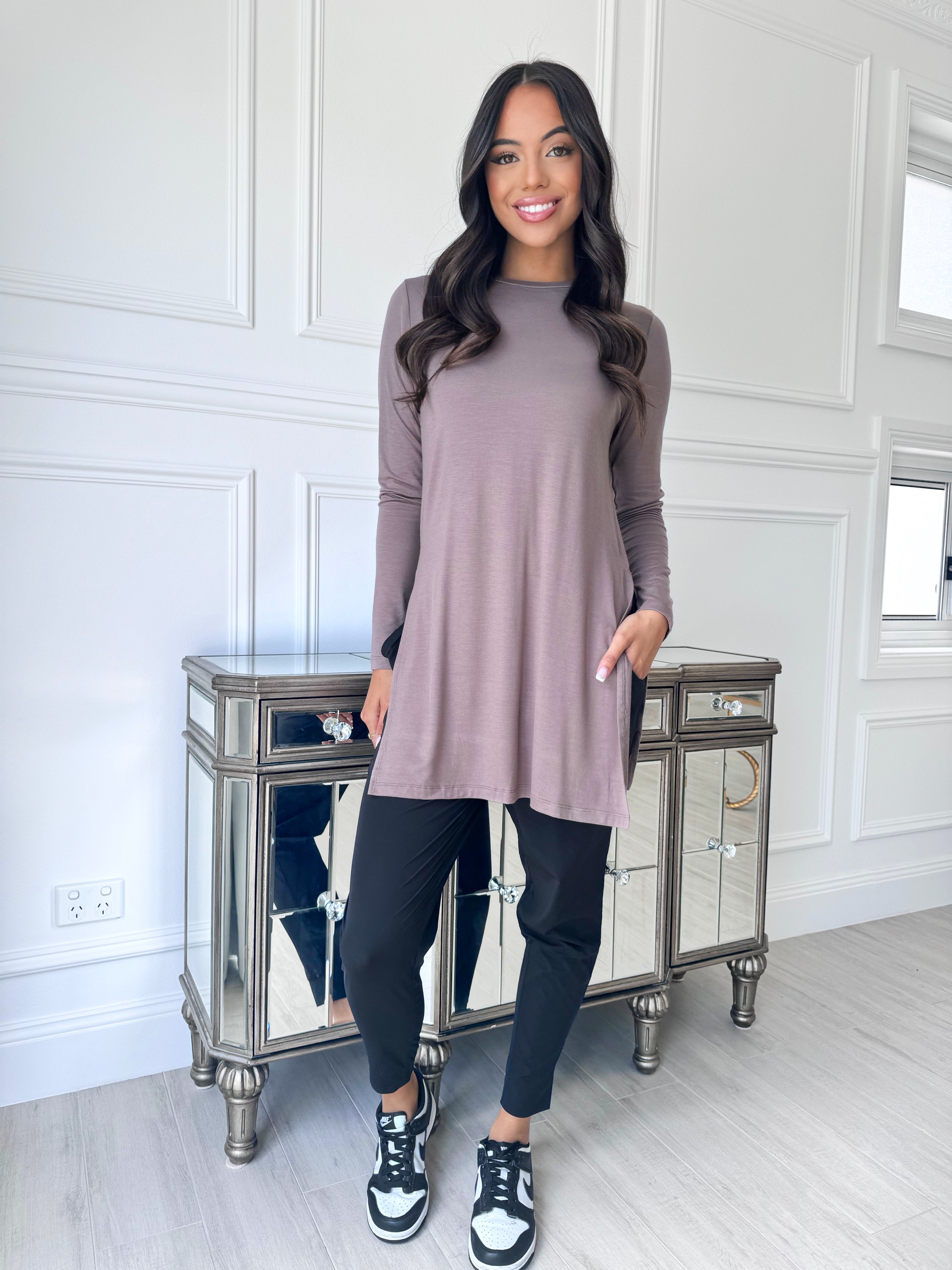 Jersey split top