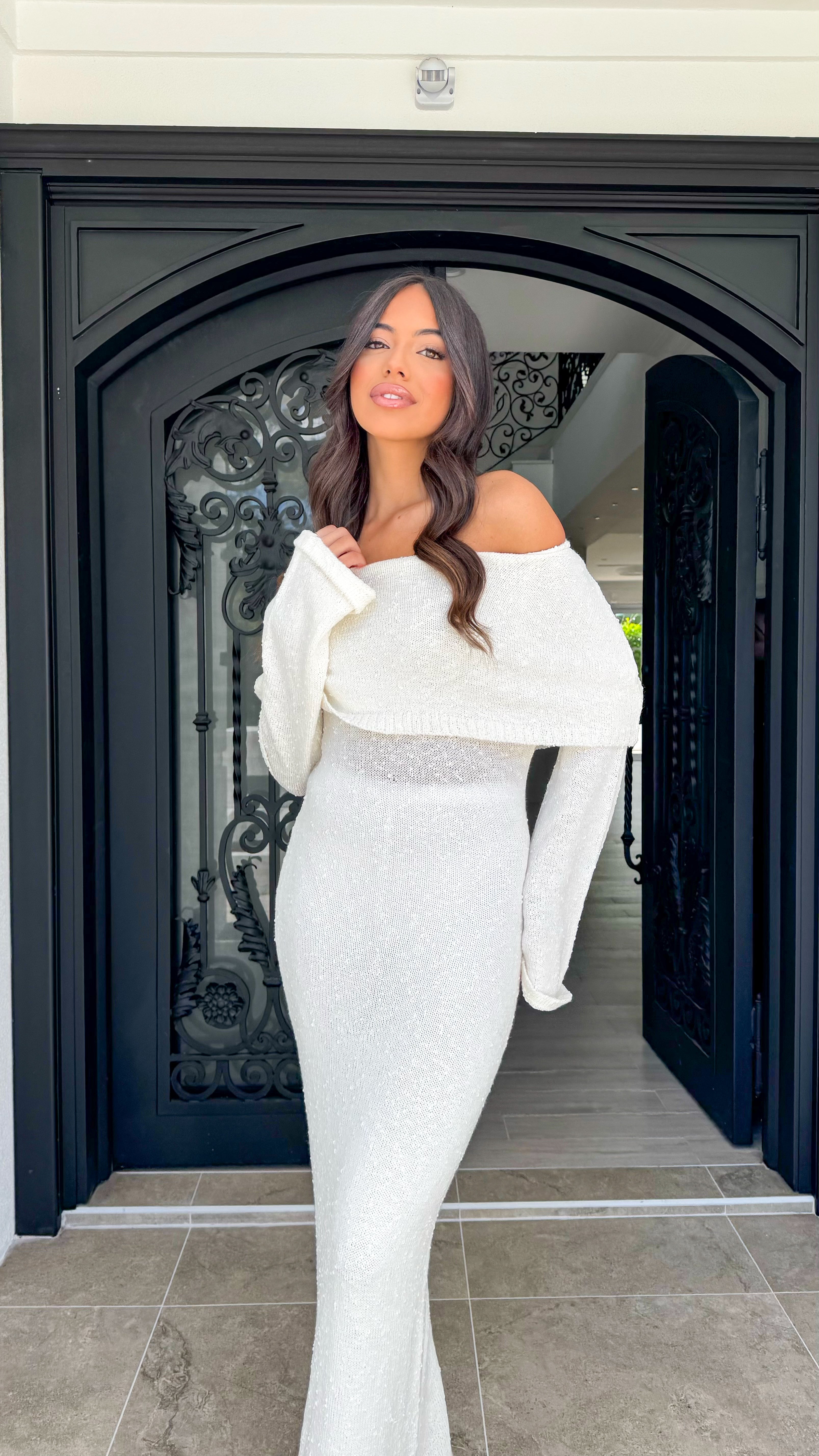 Glam off shoulder dress