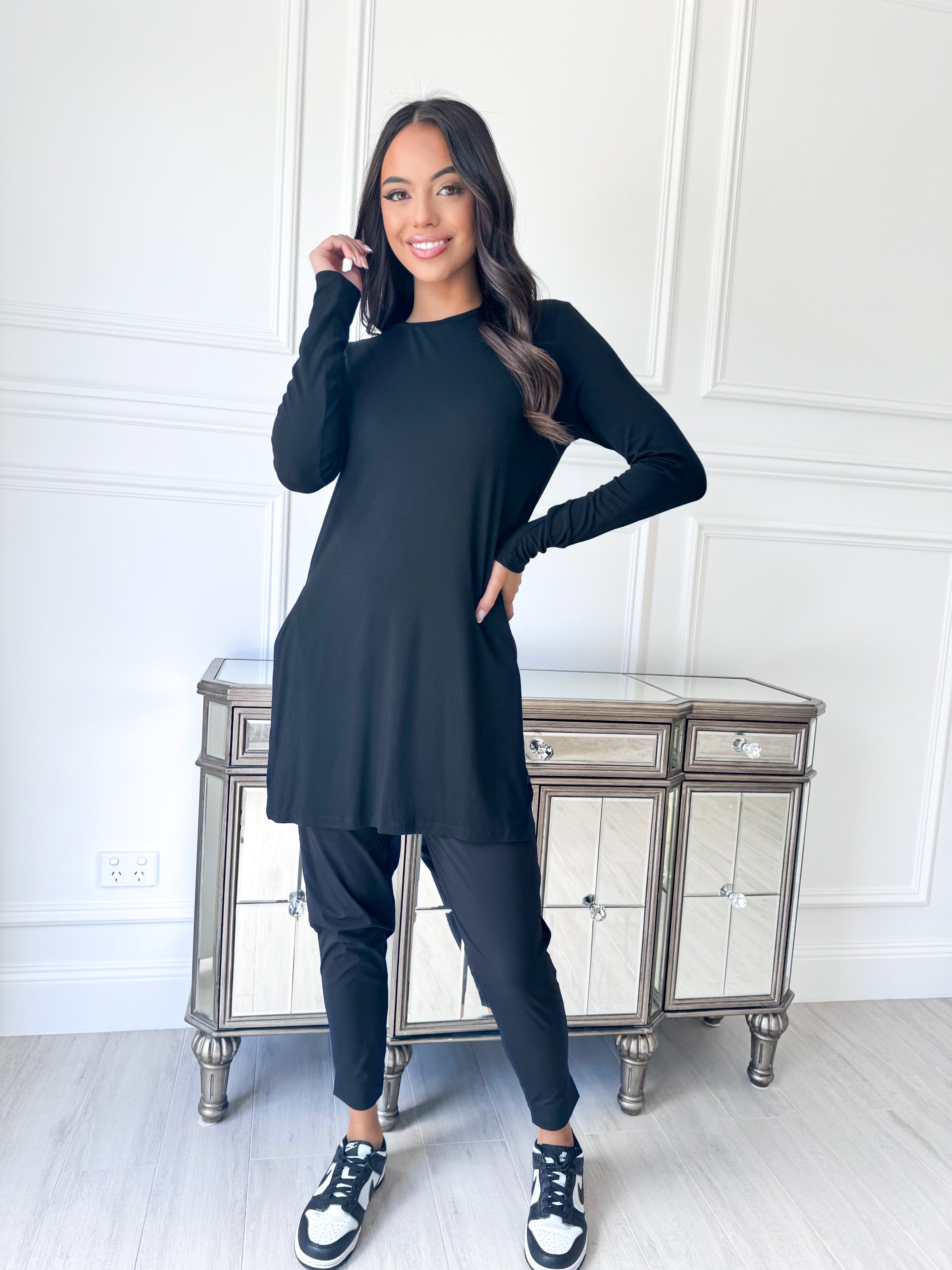 Jersey split top