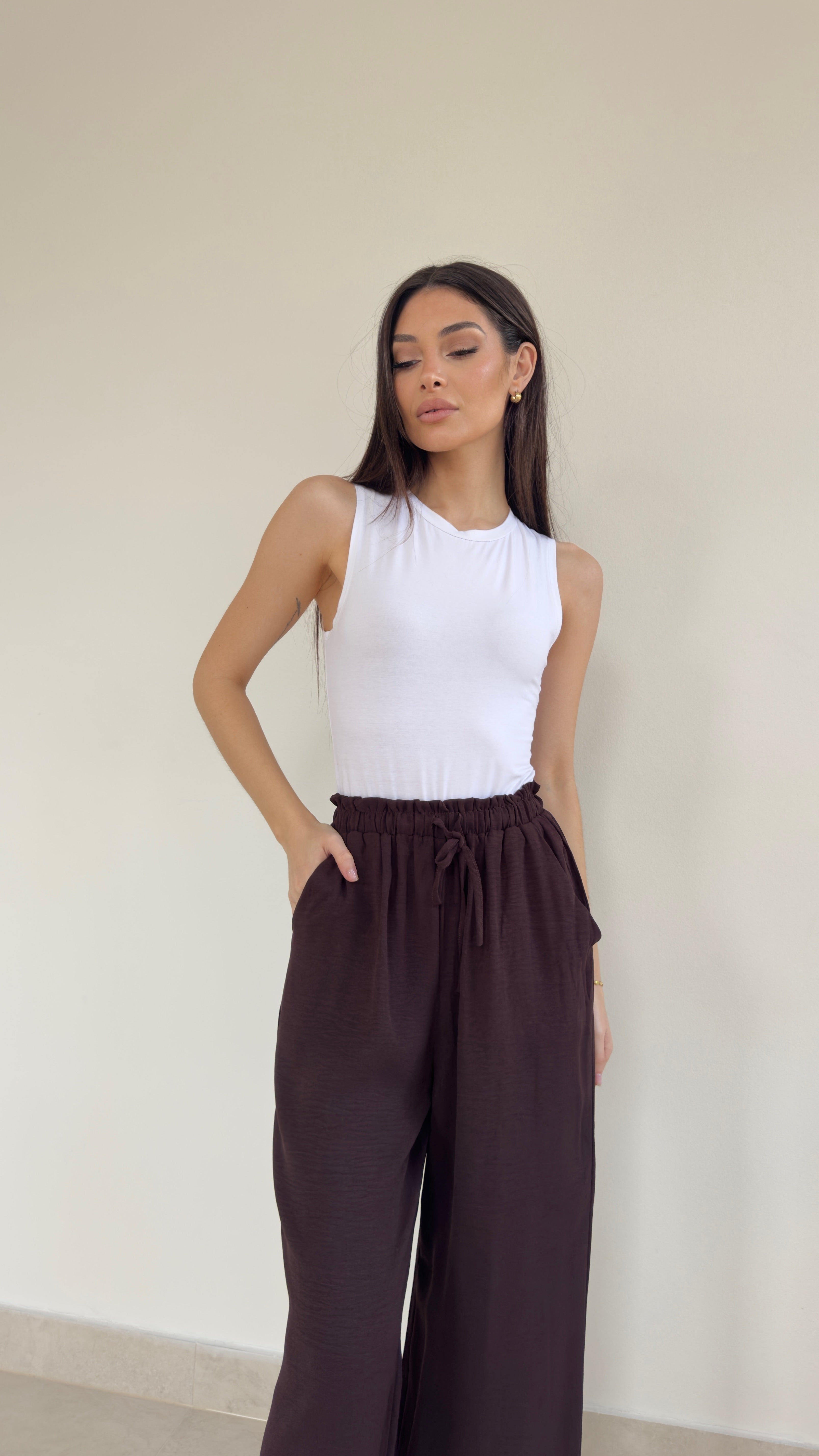 Relaxed drawstring pant
