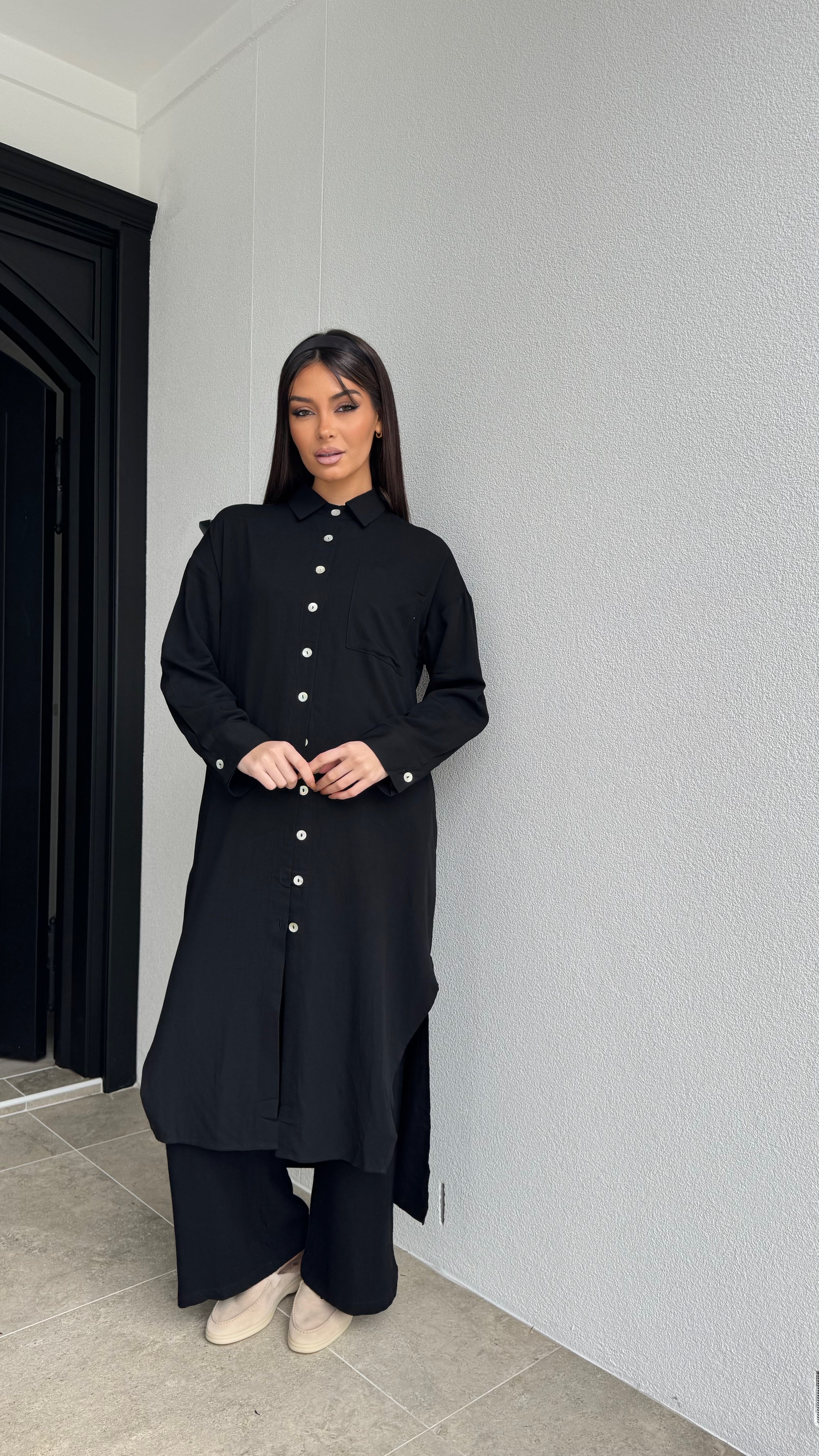 Linen midi Shirt