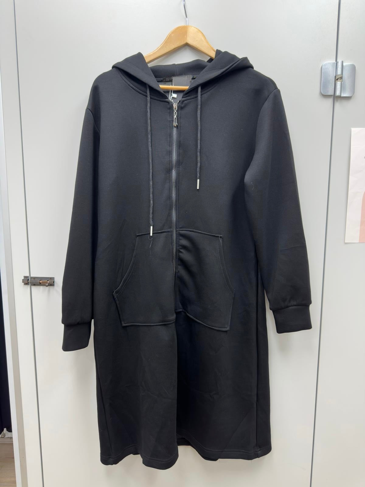 Zip longline hoody