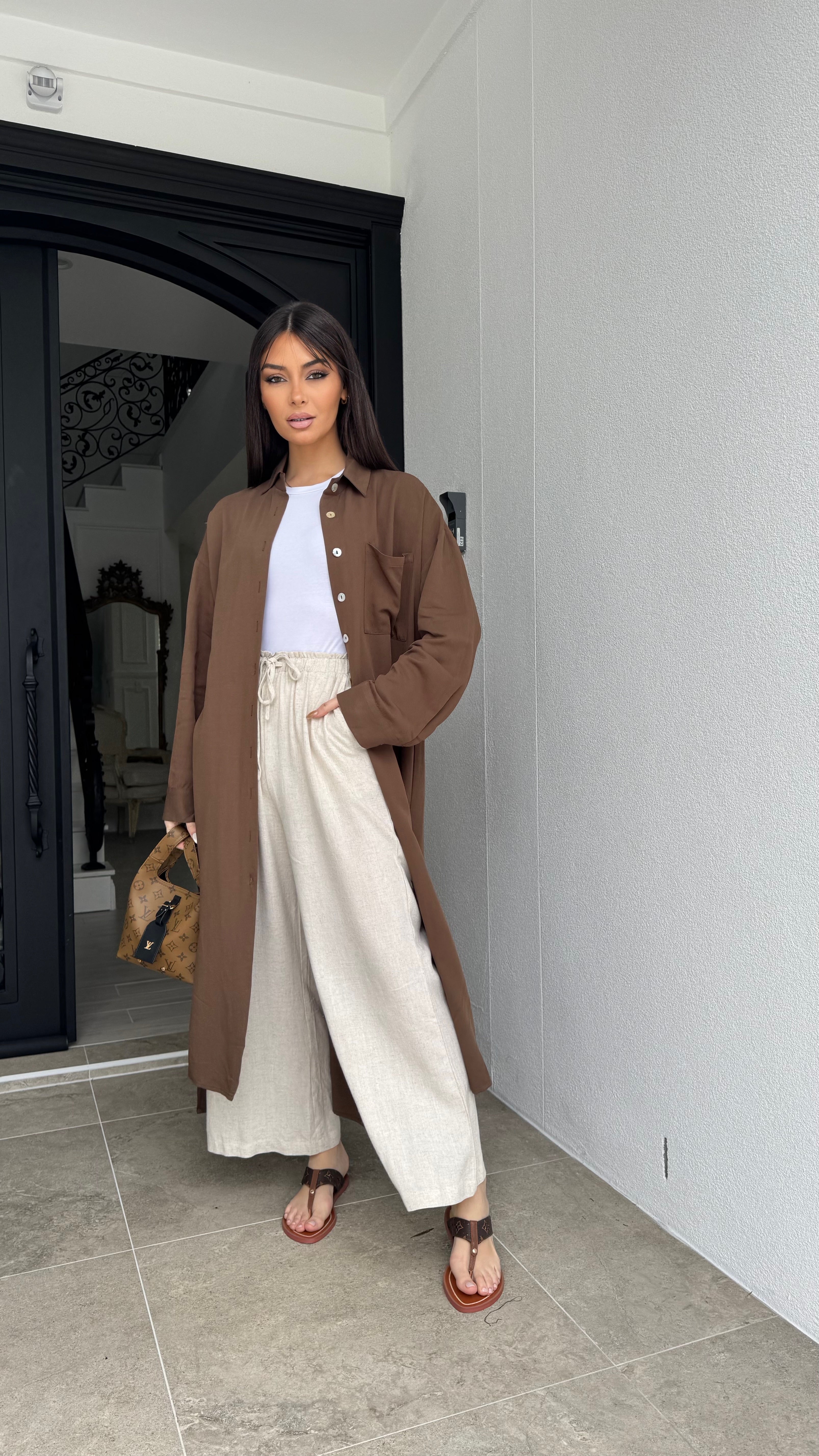 Linen midi Shirt