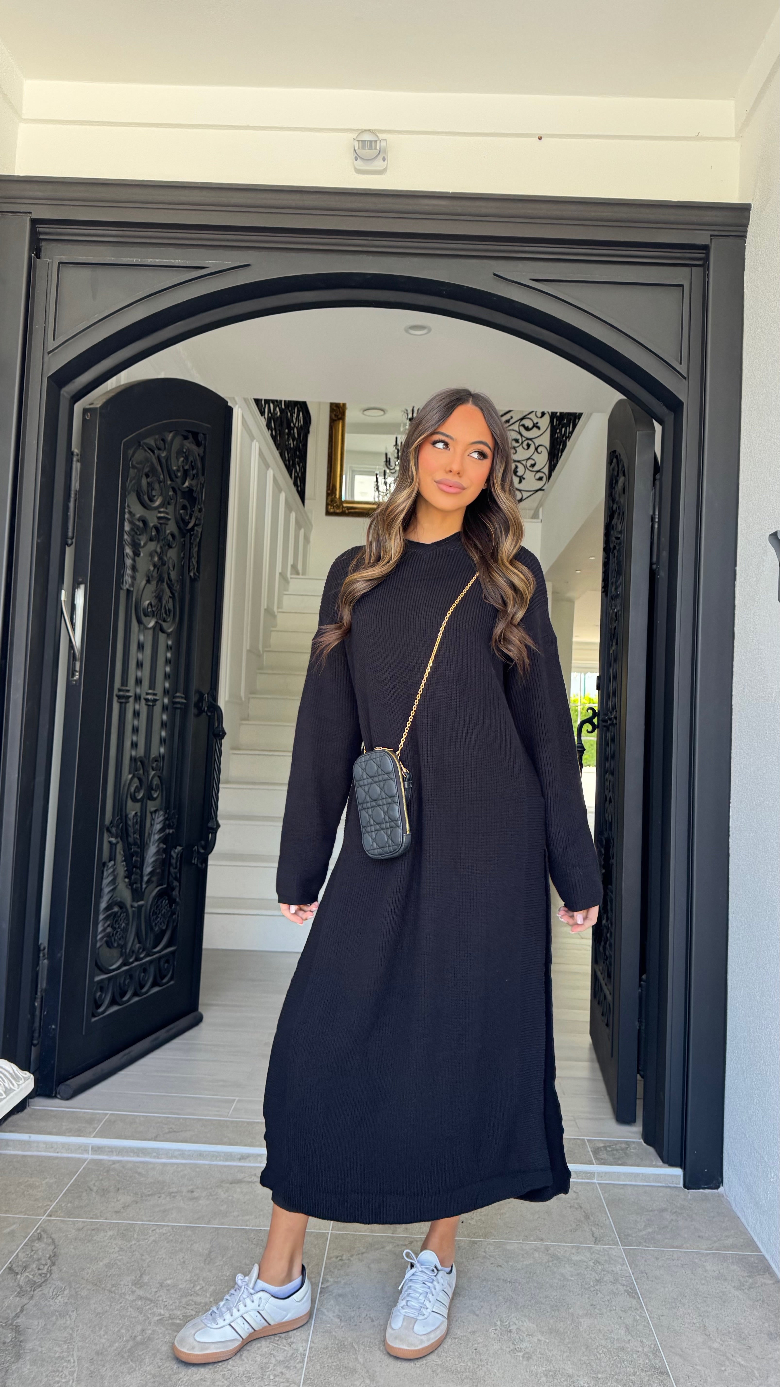 Knit split tunic