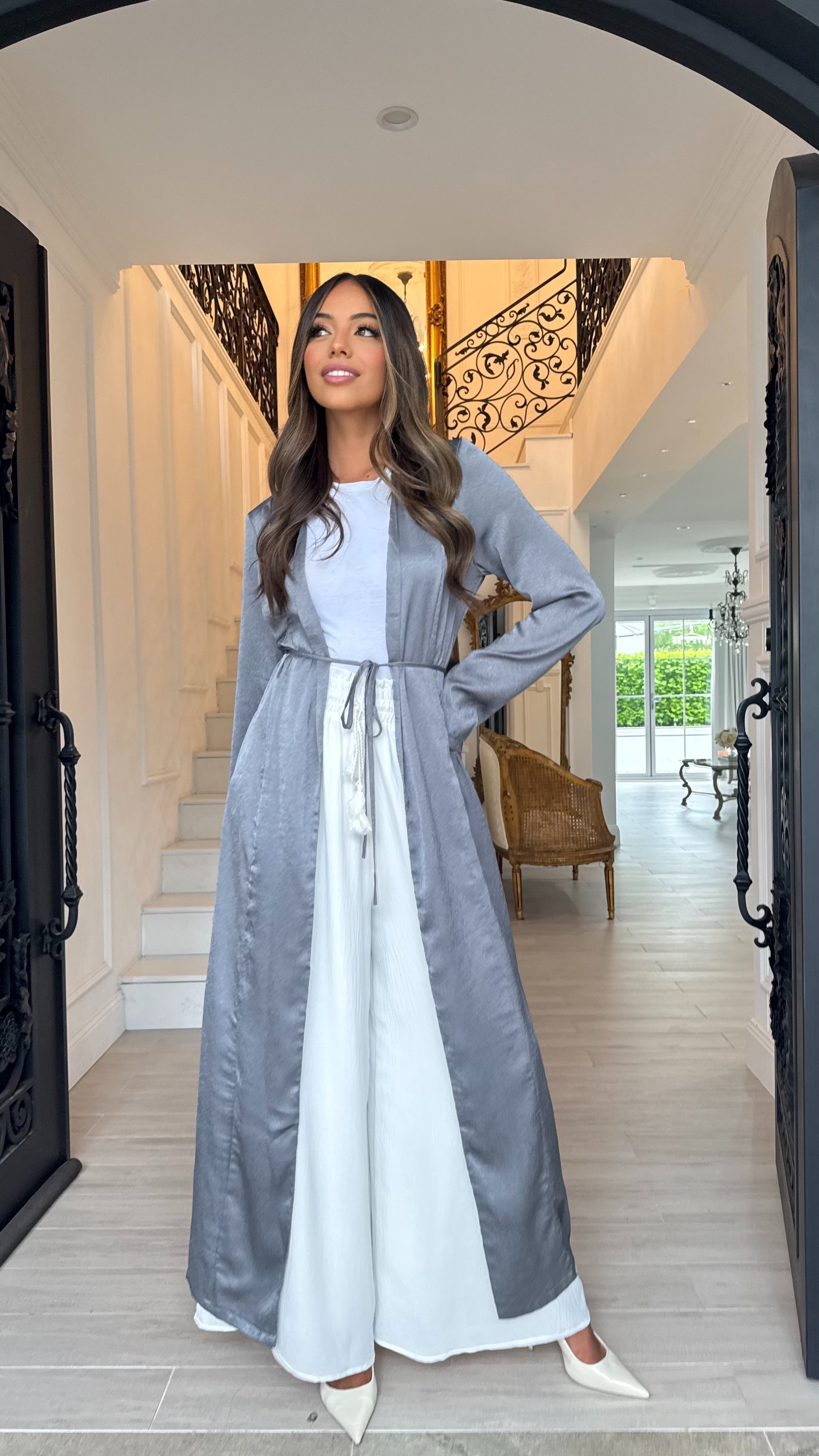 Alira Satin Drape Cape