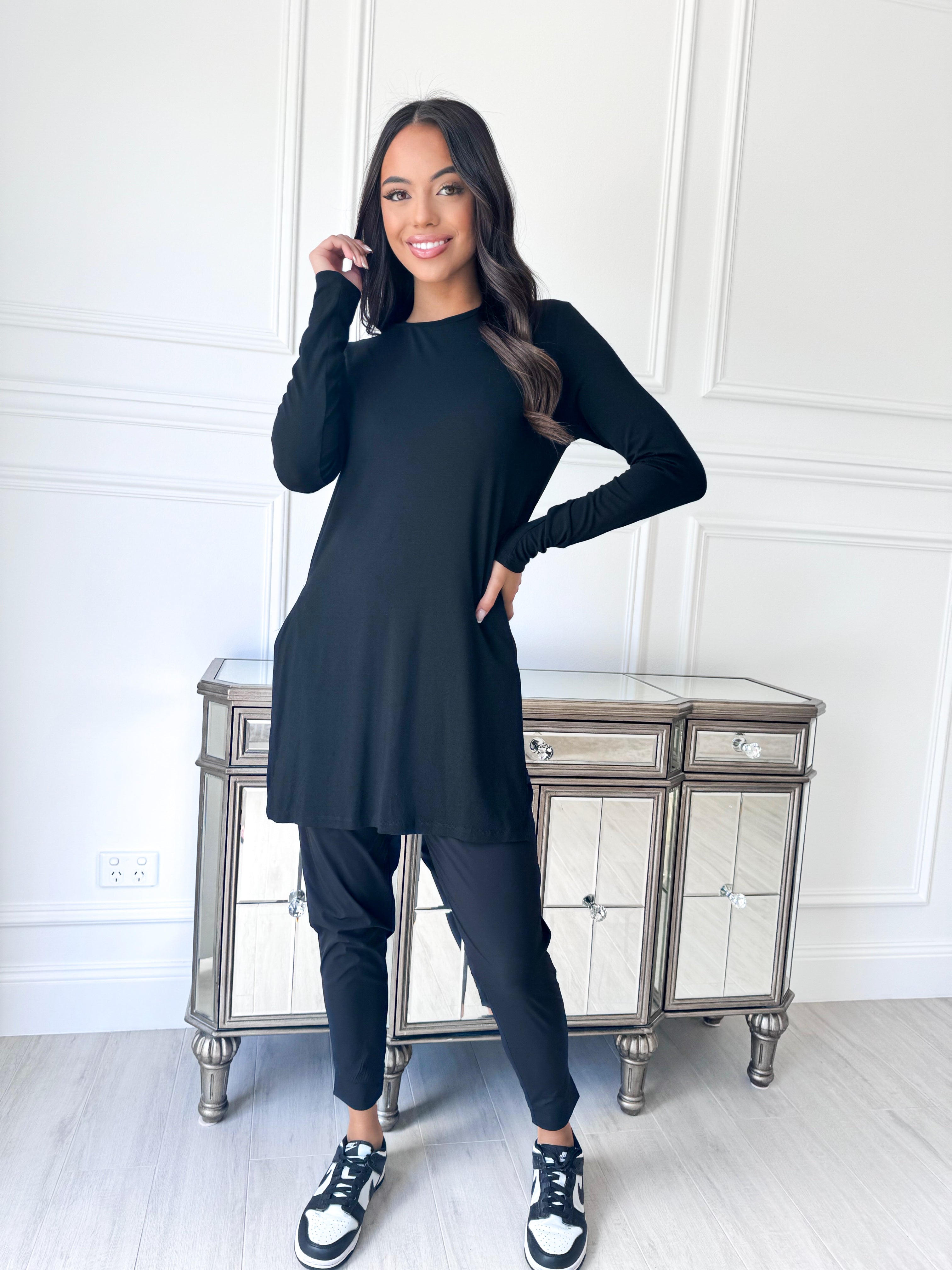 Jersey split top