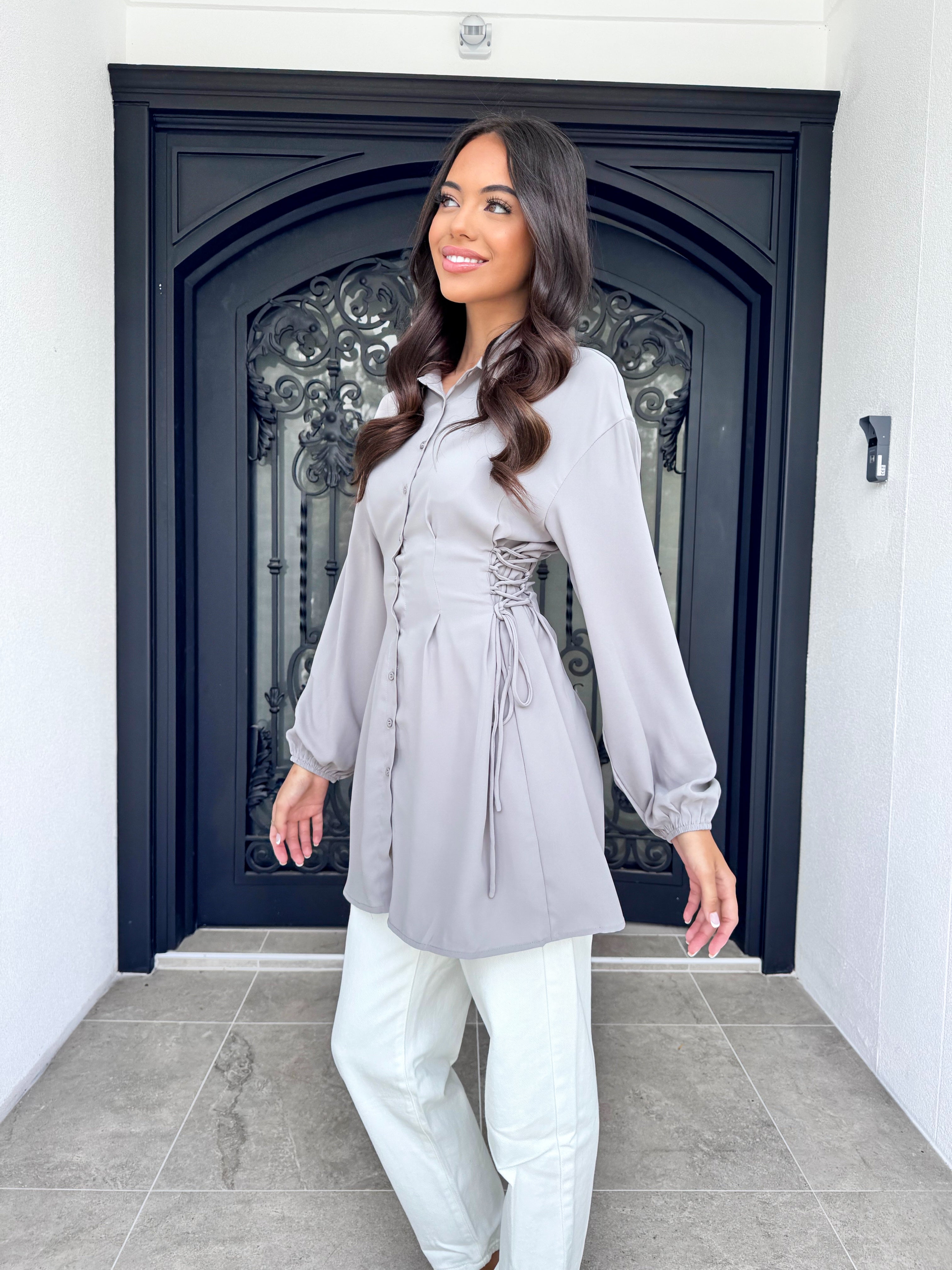 Side drawstring tunic