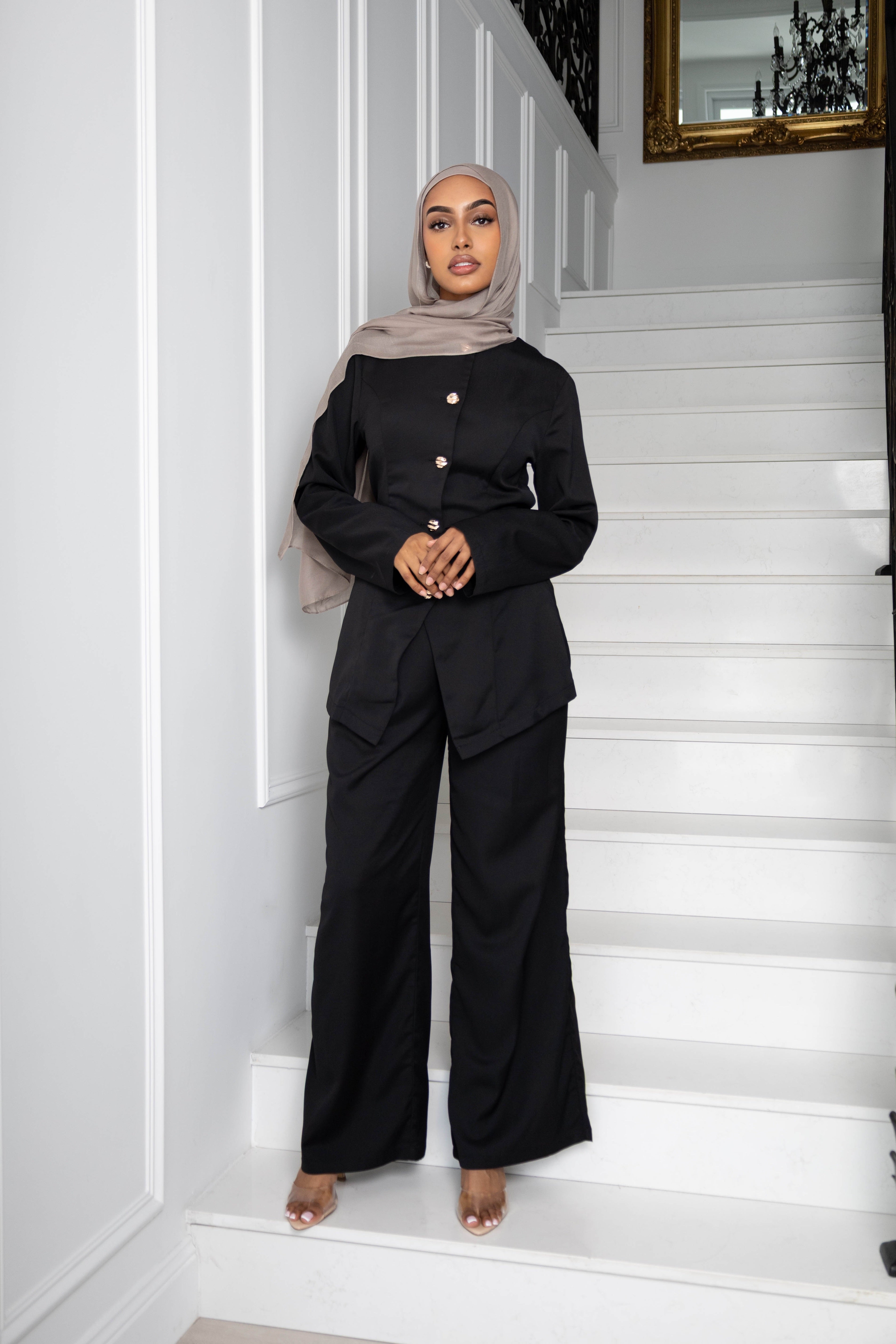 Nadirah Gold button suit