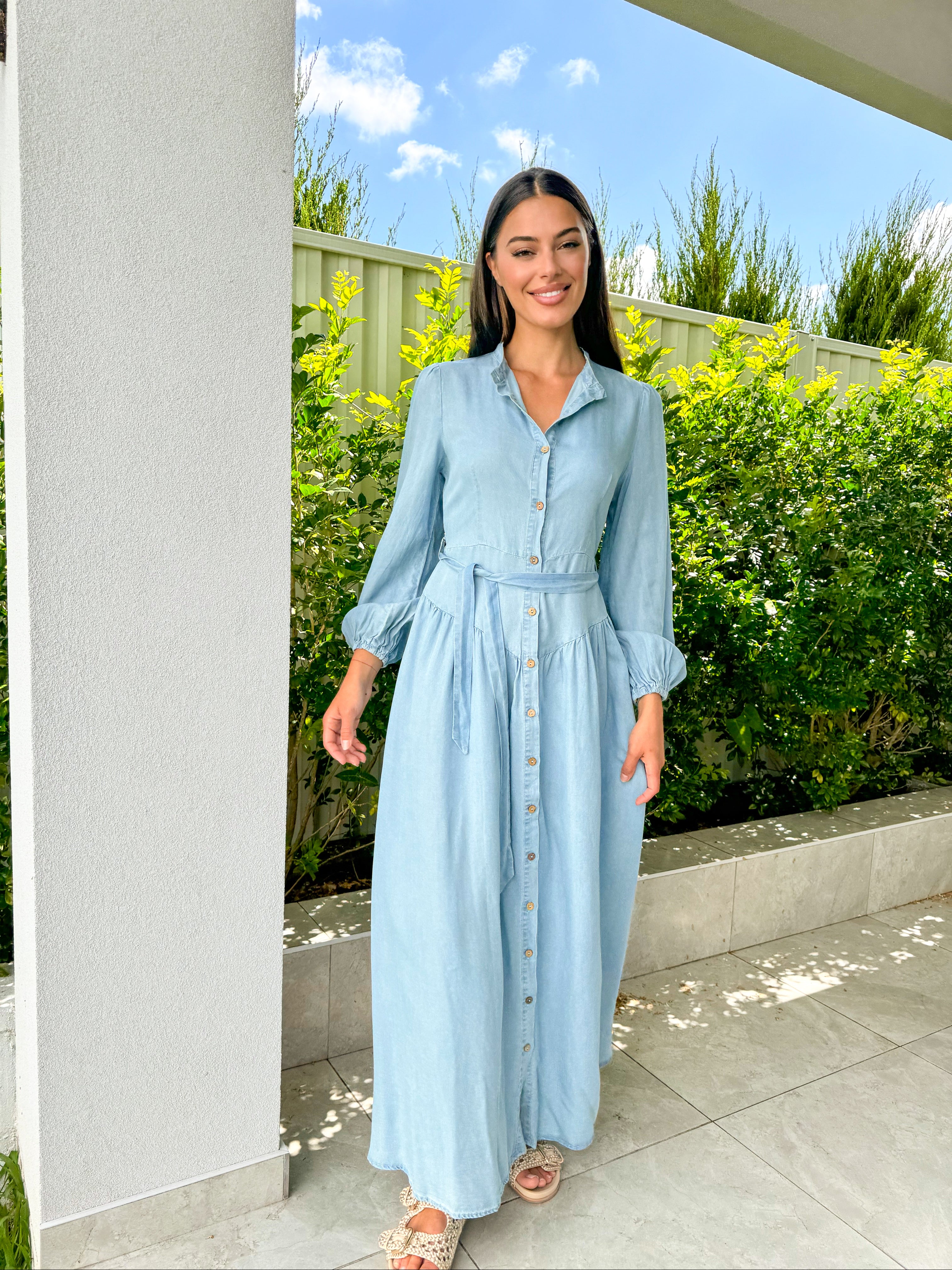 Chambray maxi