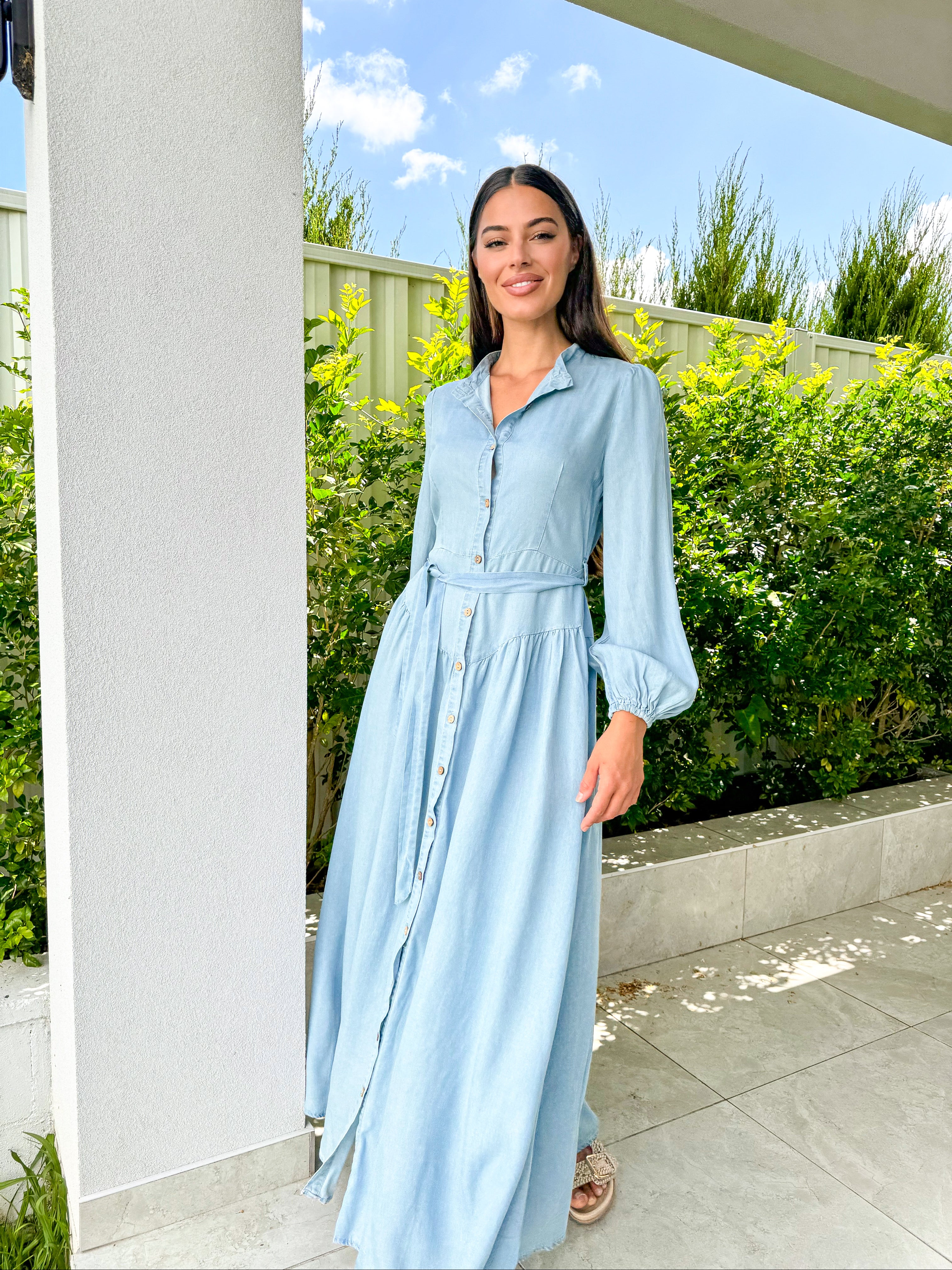 Chambray maxi