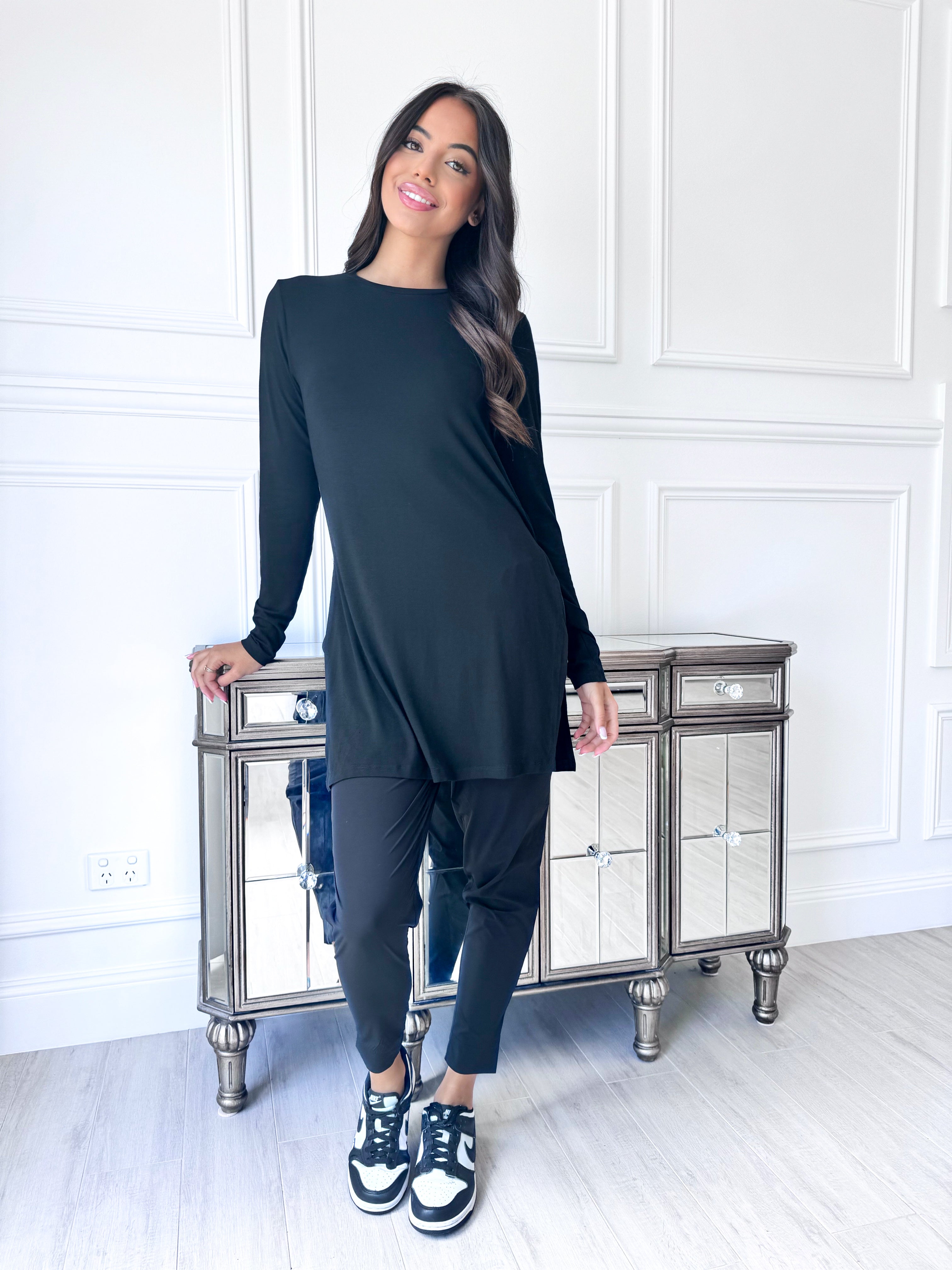 Jersey split top