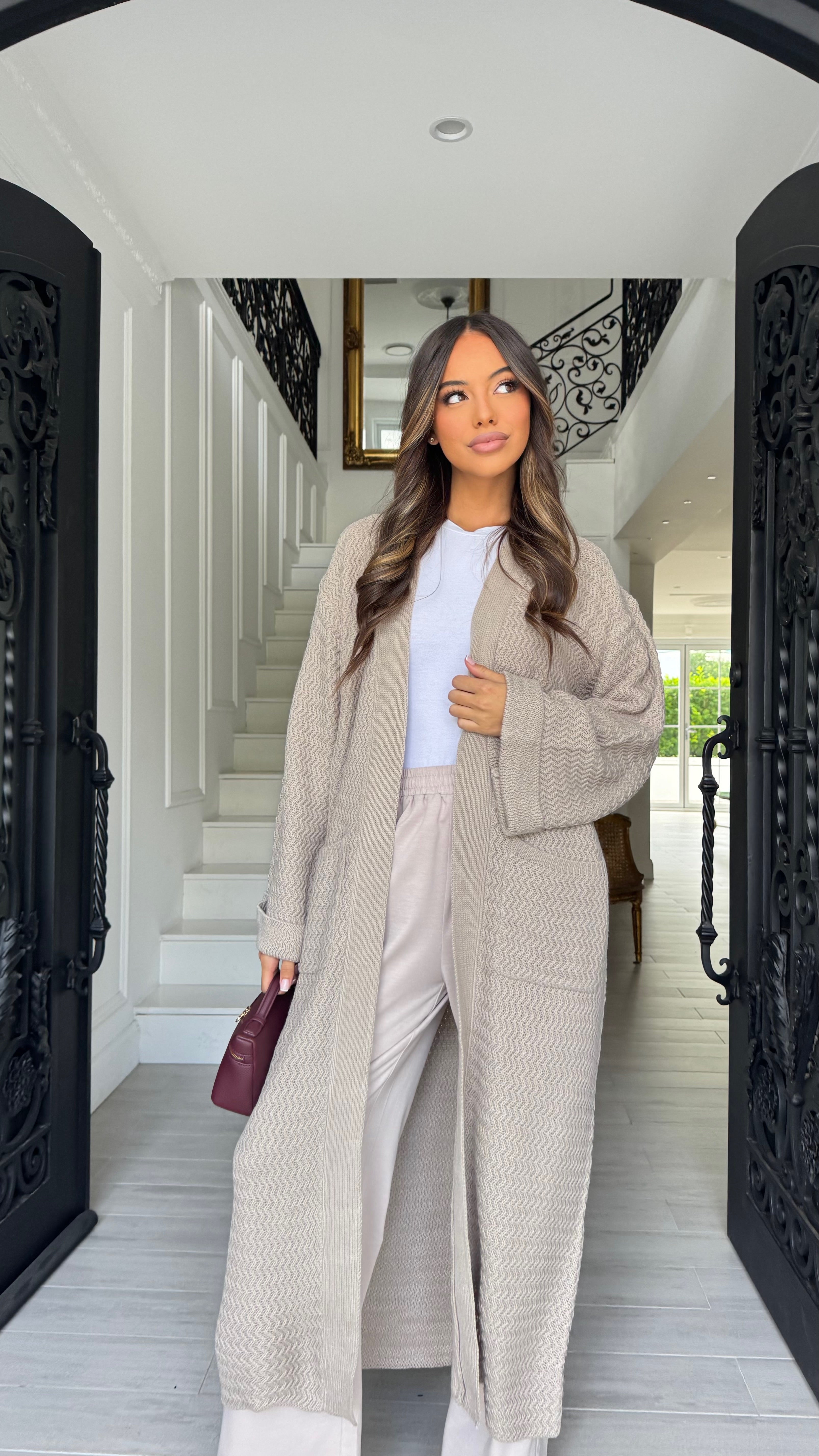 Oversized knit cardigan
