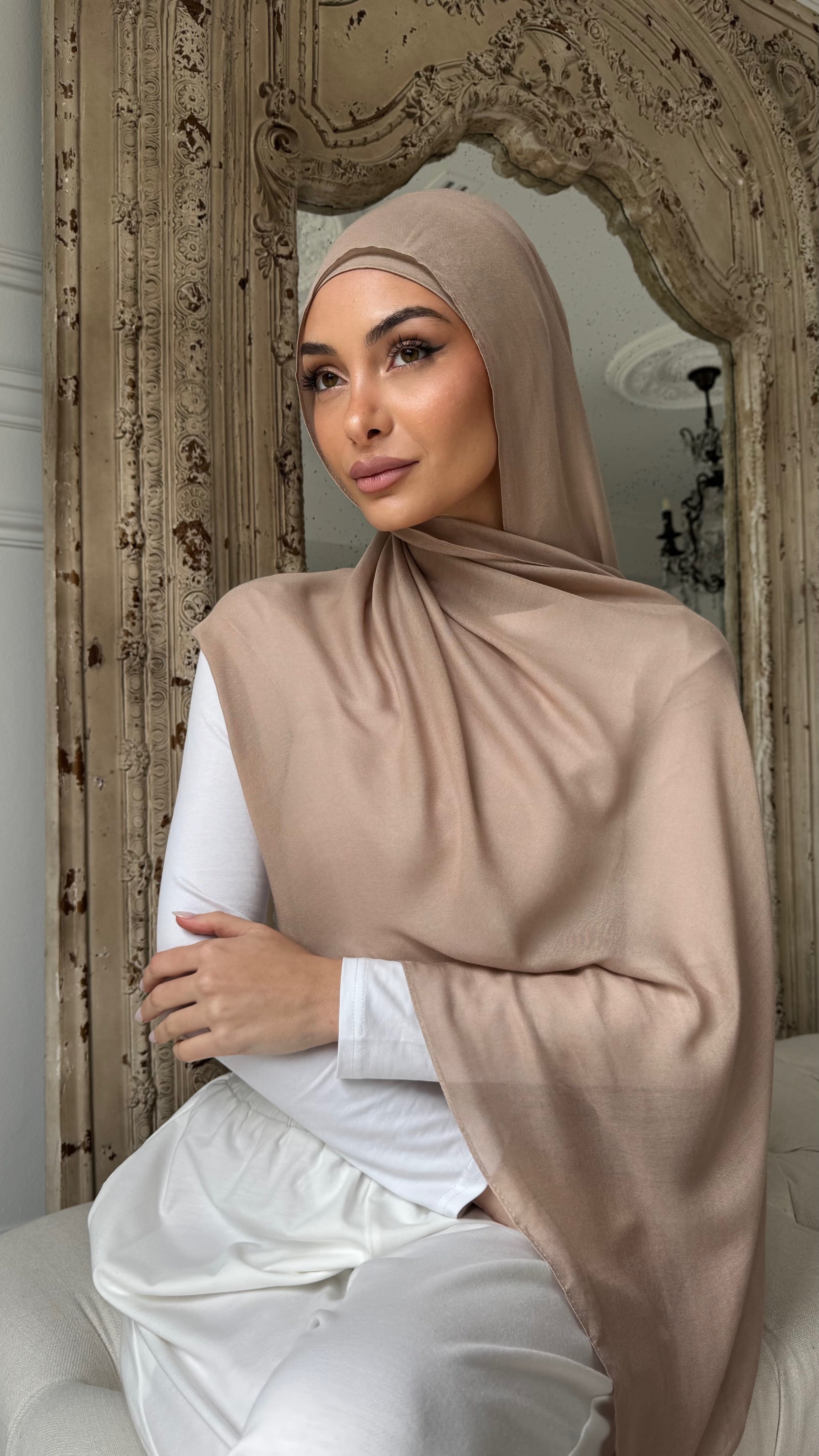 Linen single stitch scarf