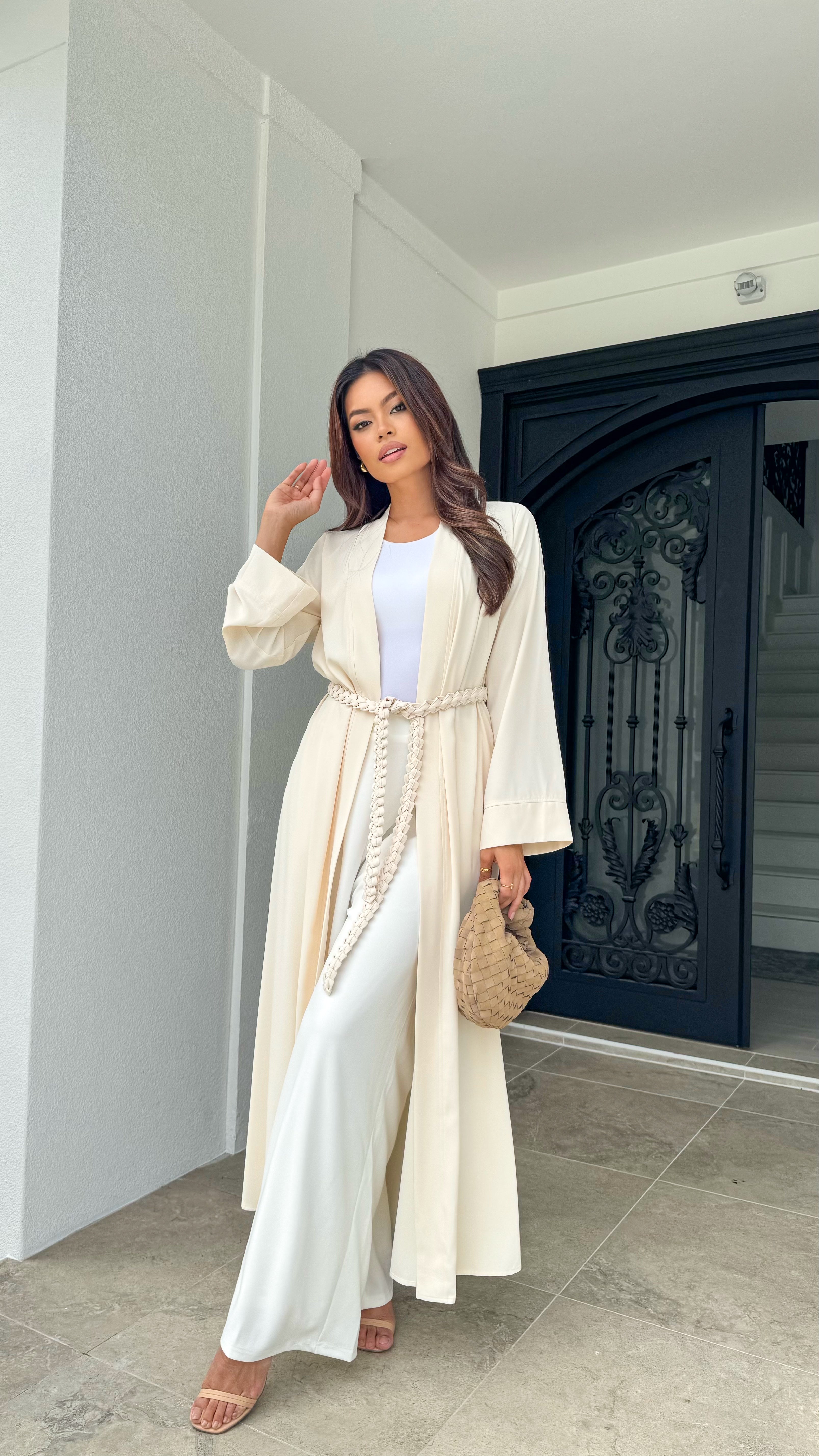 Nadirah braid belt kimono
