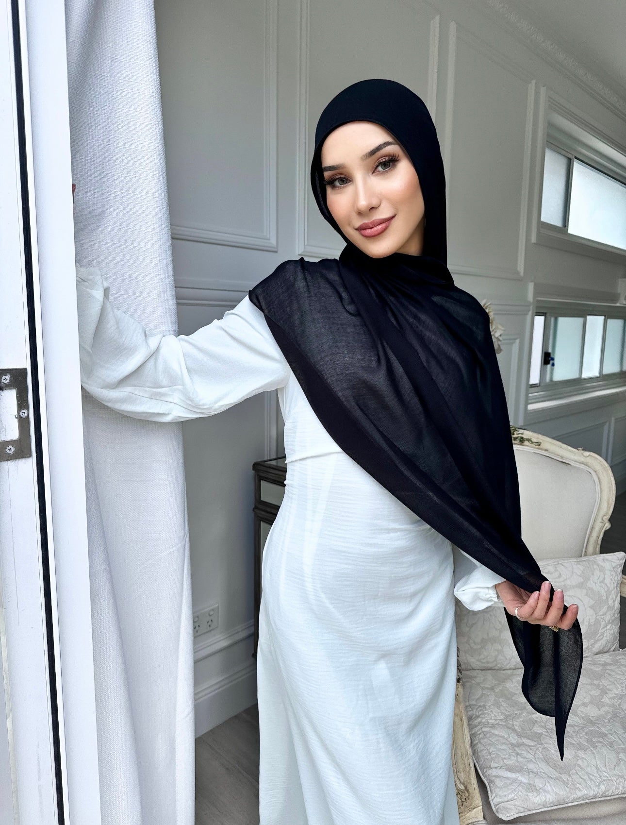 Black Modal Scarf