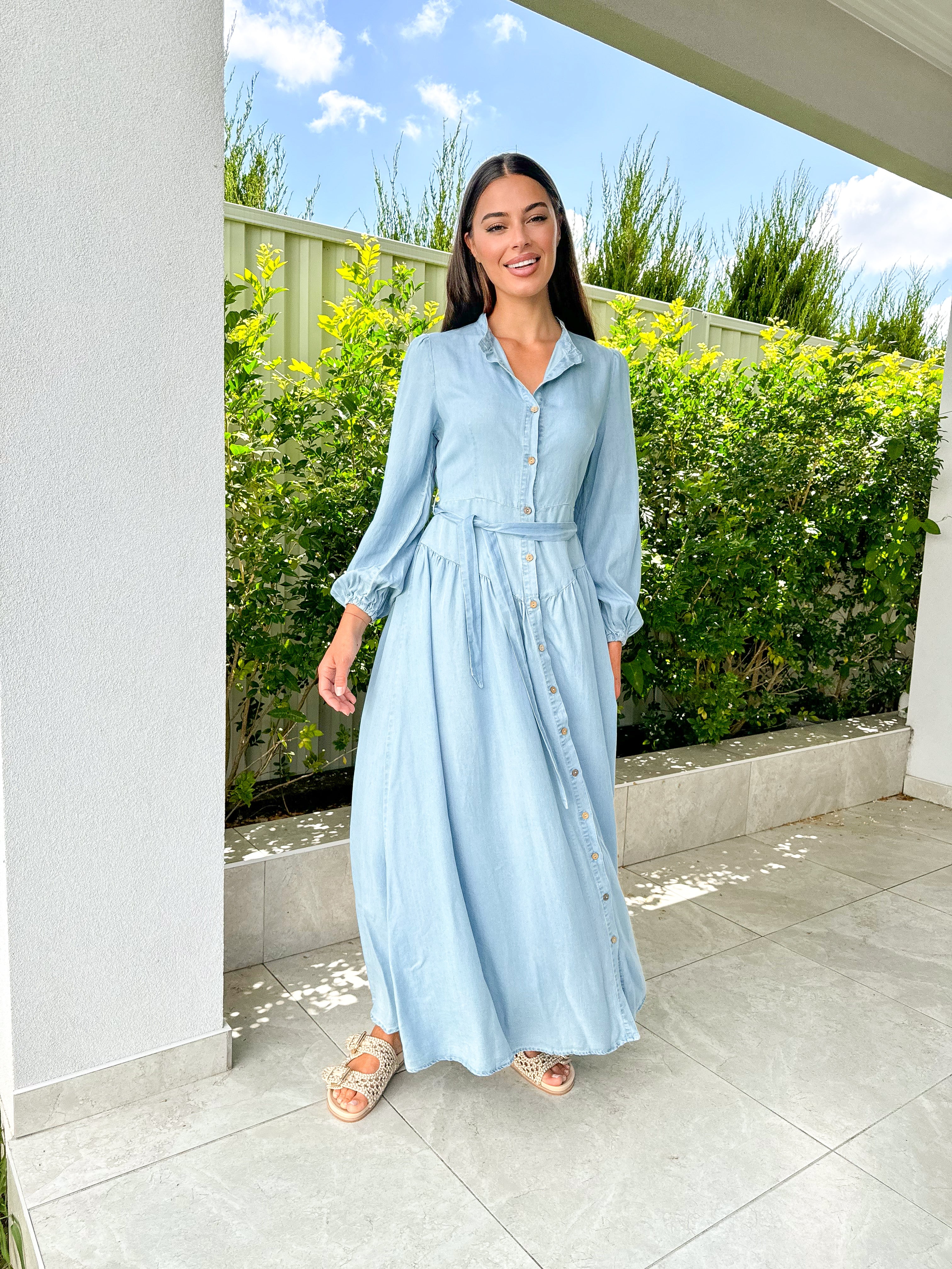 Chambray maxi