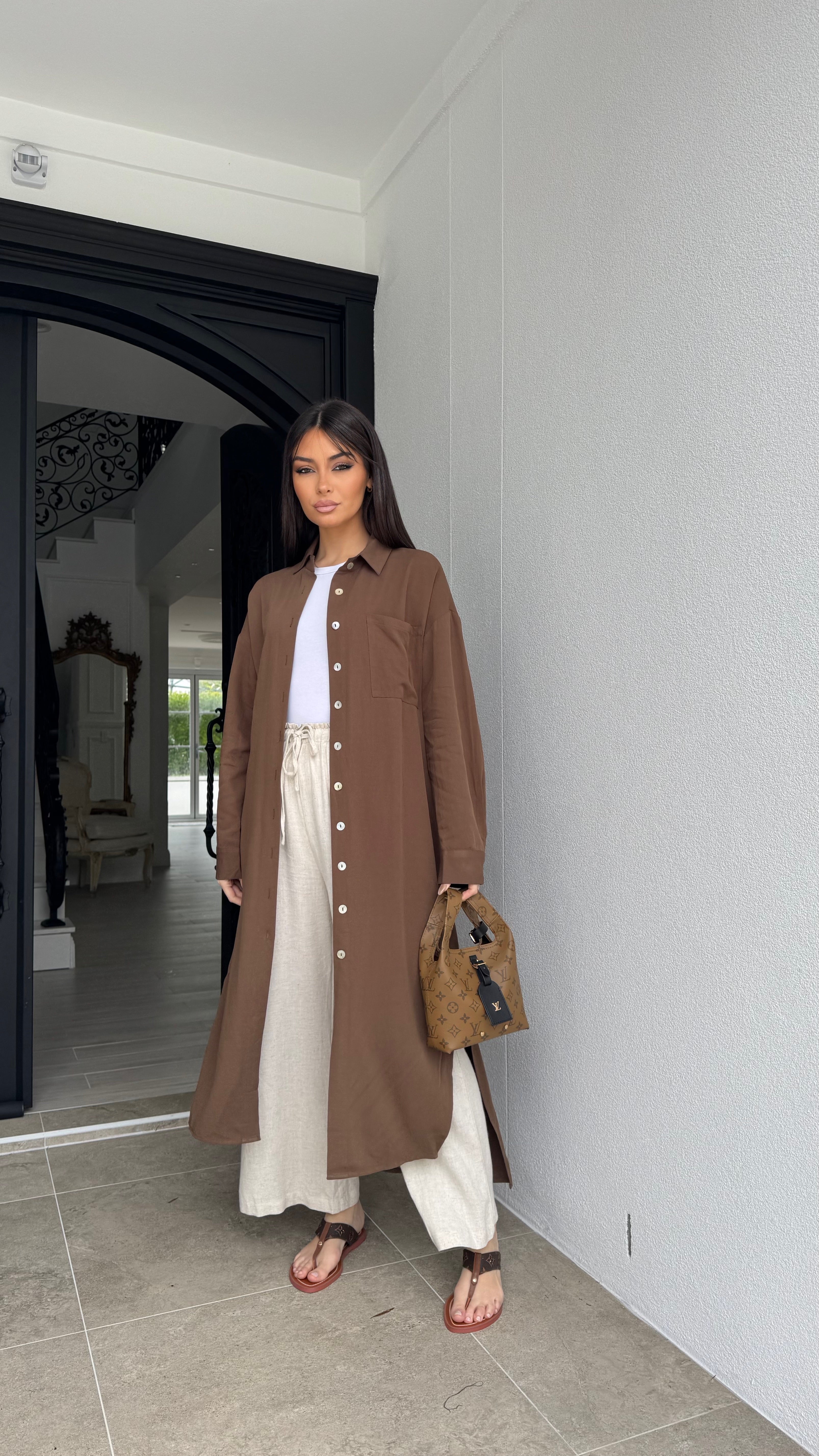 Linen midi Shirt