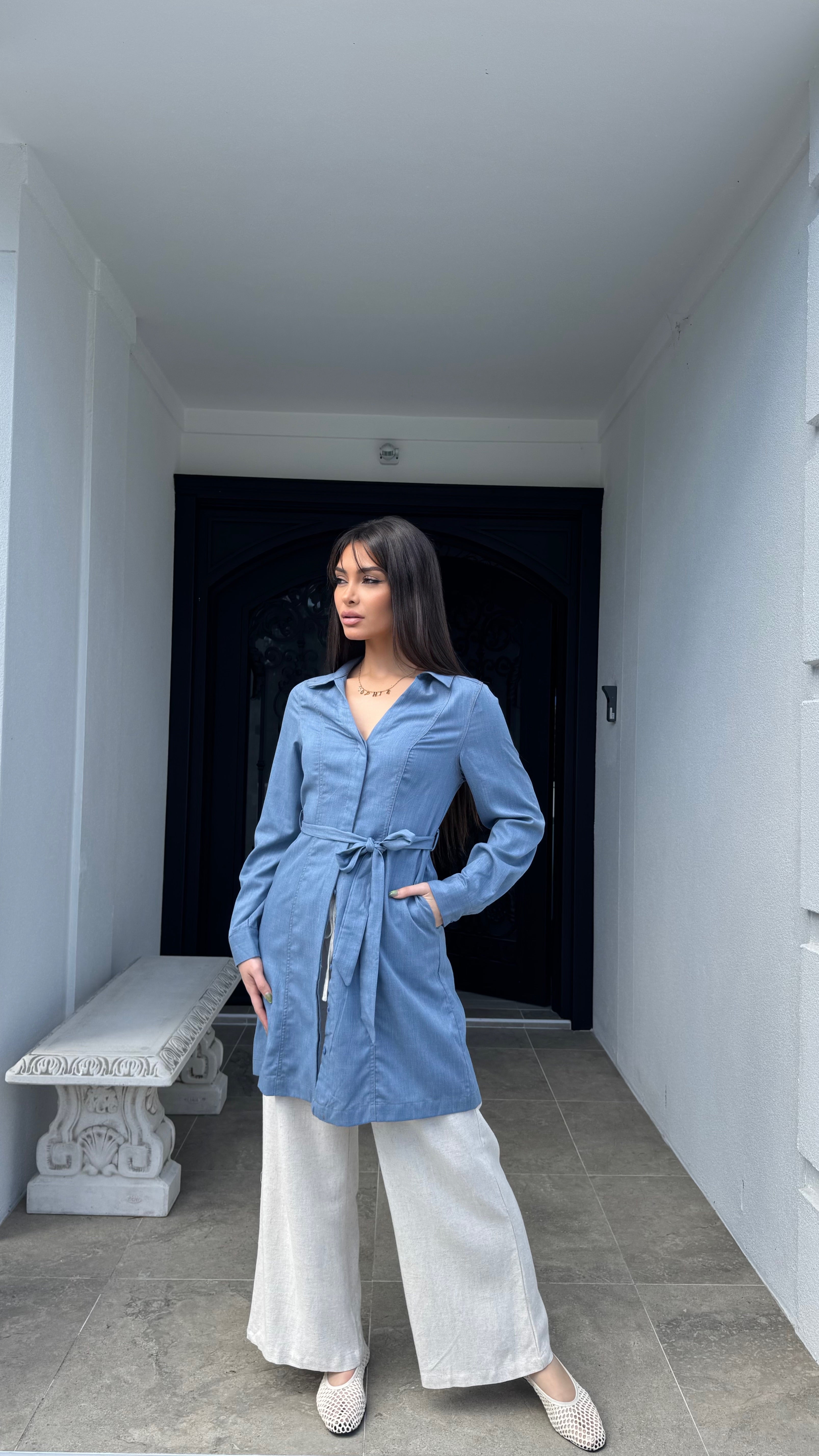 Chambray tunic