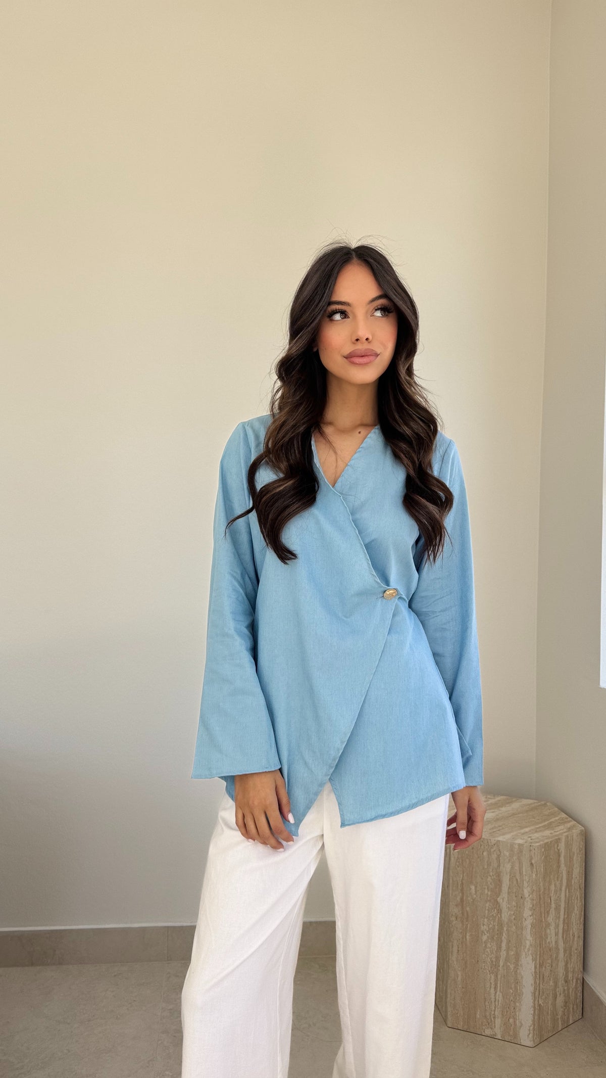 Wrap style blouse