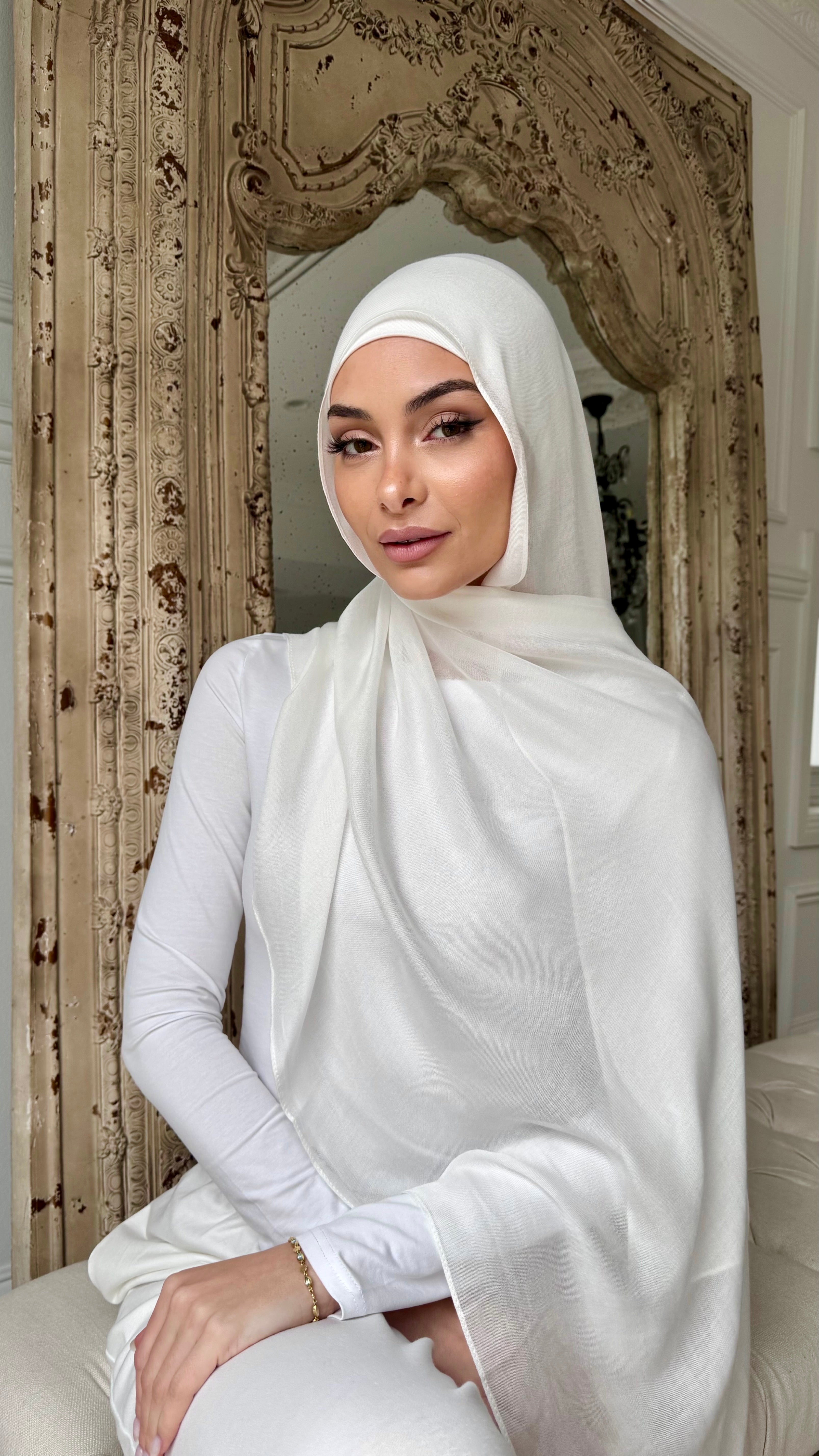 White modal Scarf