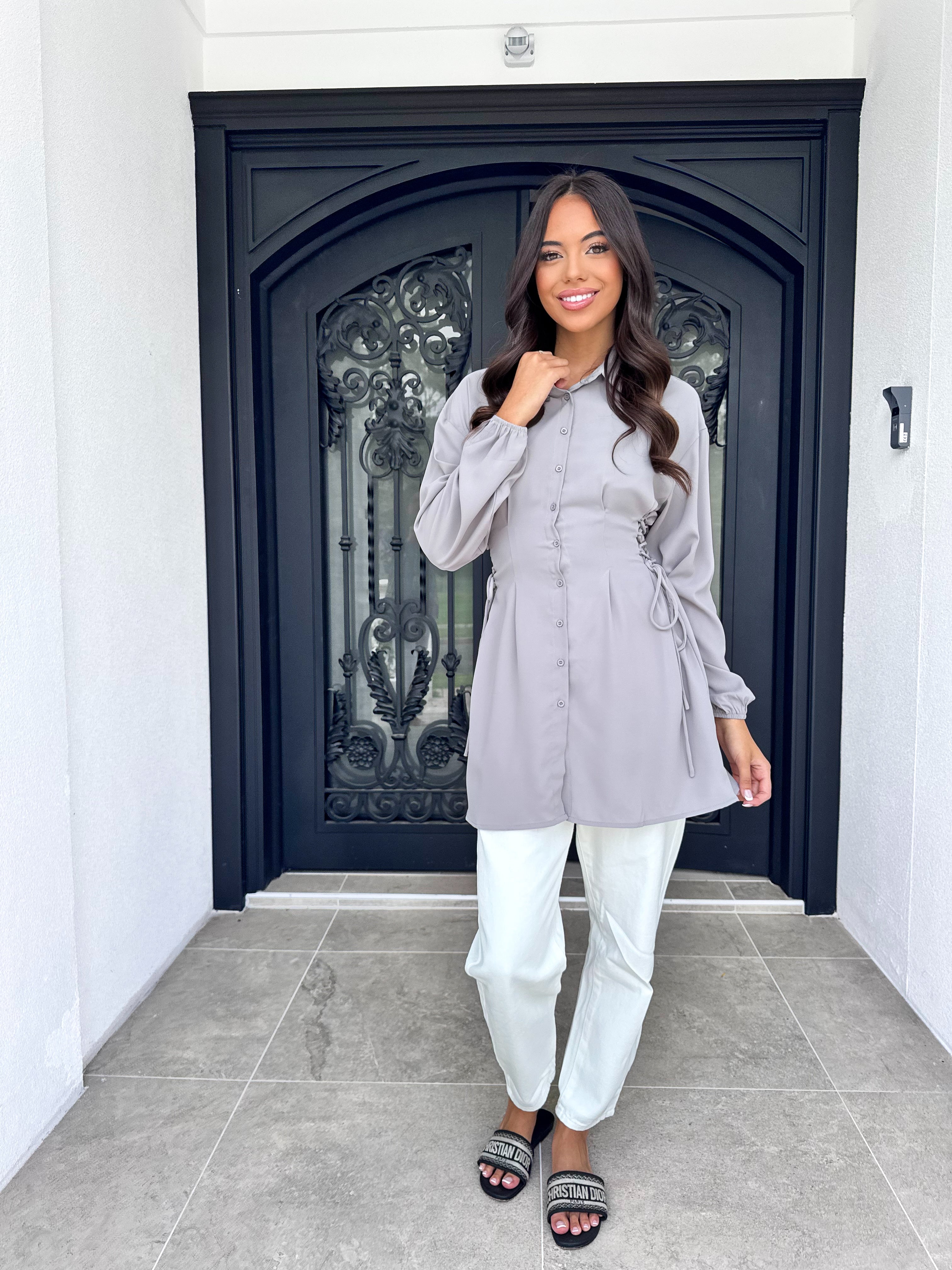 Side drawstring tunic